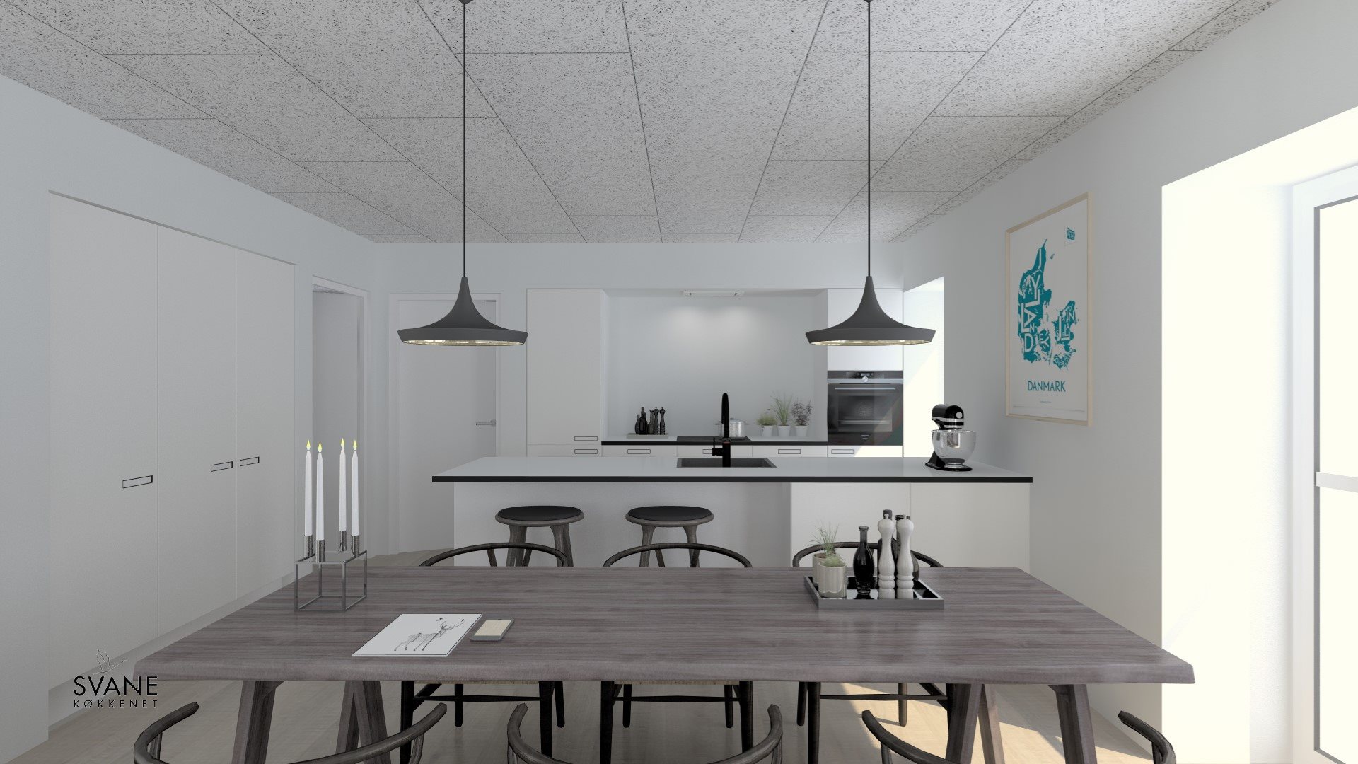 Fremhævet køkken alrum billede i fuldskærmstilstand. Billede af Højgårdsparken 5a, 7560 Hjerm