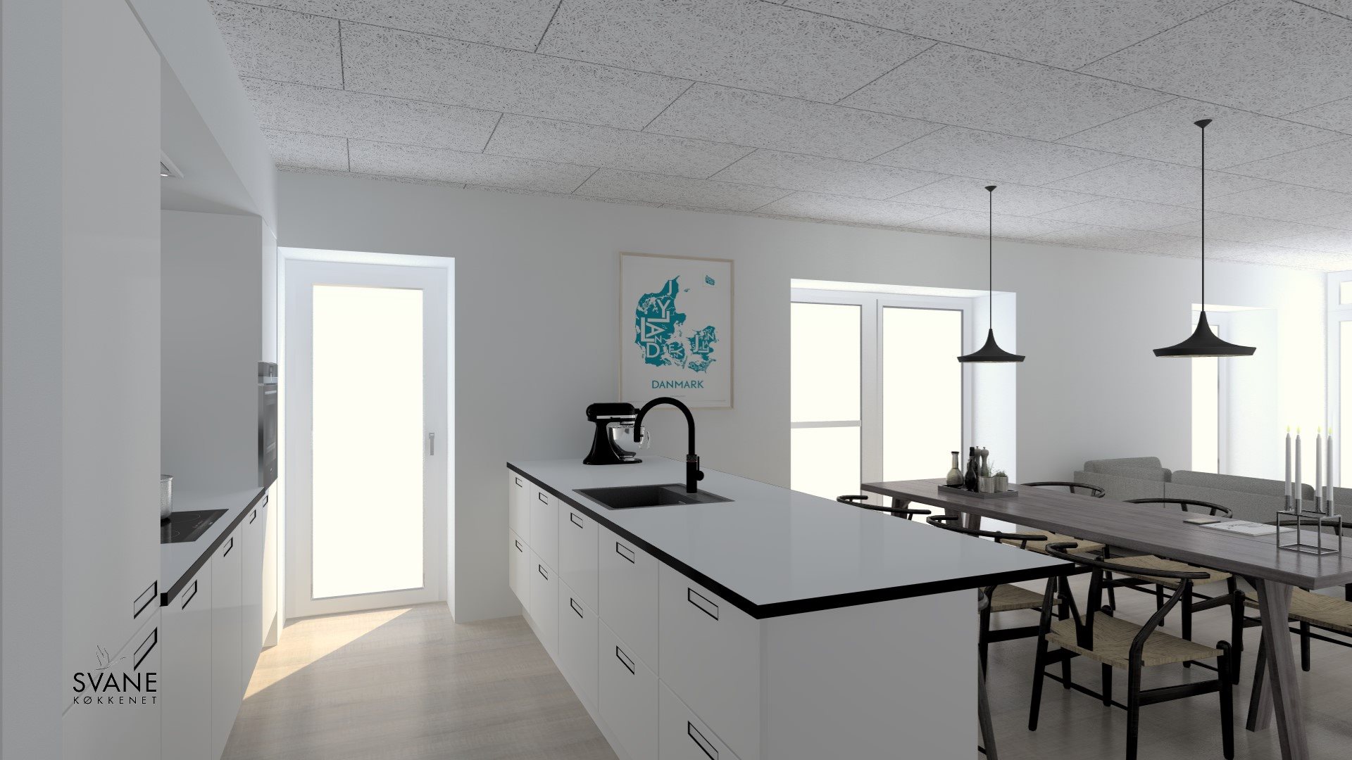 Fremhævet køkken alrum billede i fuldskærmstilstand. Billede af Højgårdsparken 1, 7560 Hjerm