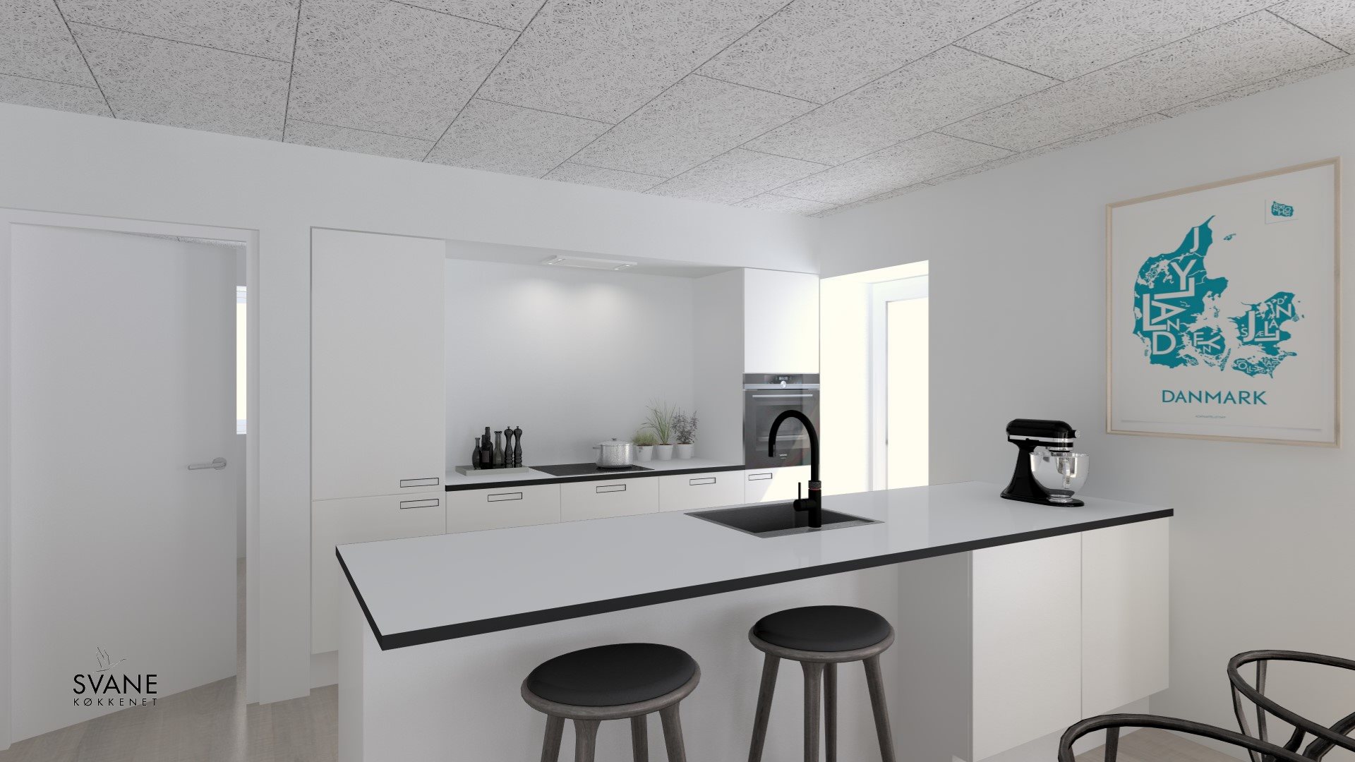 Fremhævet køkken alrum billede i fuldskærmstilstand. Billede af Højgårdsparken 1, 7560 Hjerm