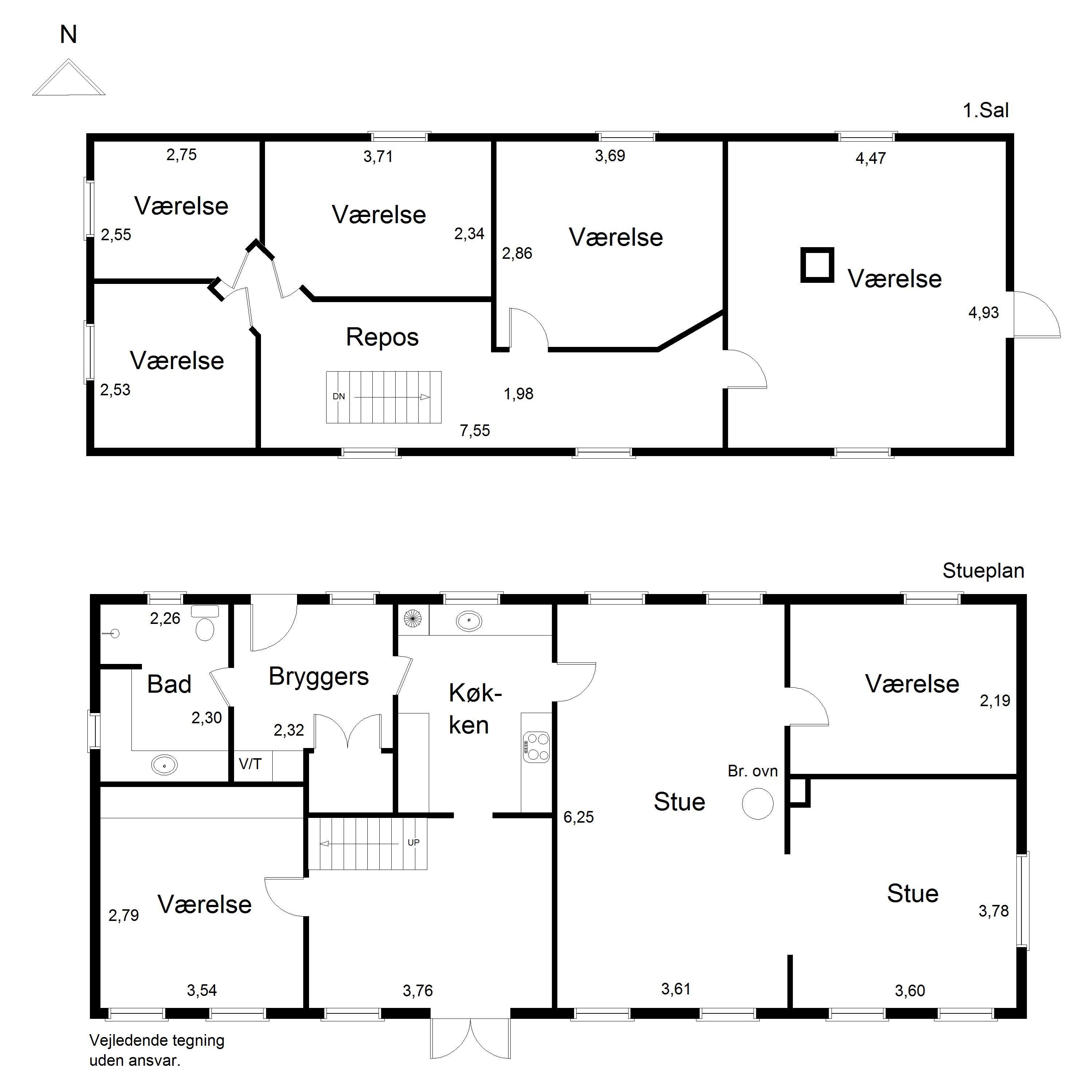Plantegninger billede af Krustruphedevej 25, 9800 Hjørring