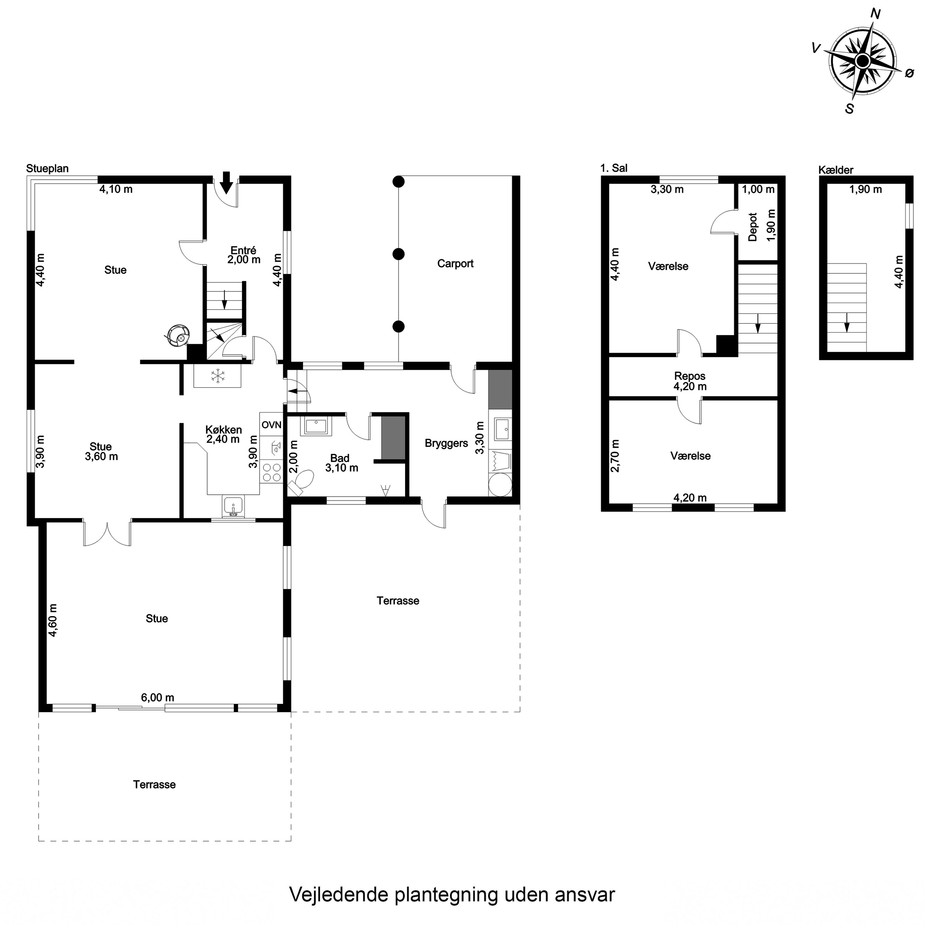 Plantegninger billede af Odensevej 51, Verninge, 5690 Tommerup