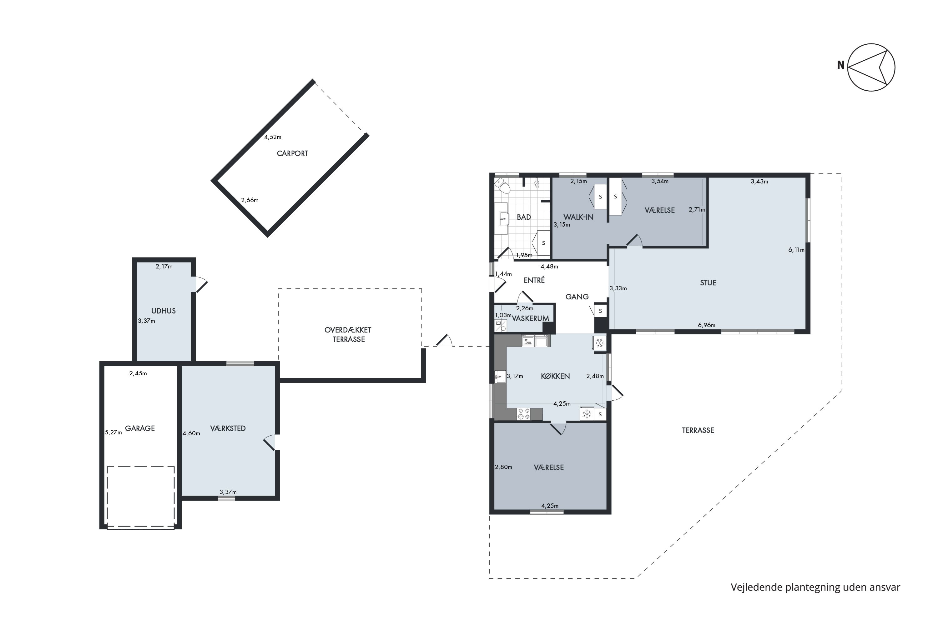 Plantegninger billede af Rougsøvej 284, Udby, 8950 Ørsted