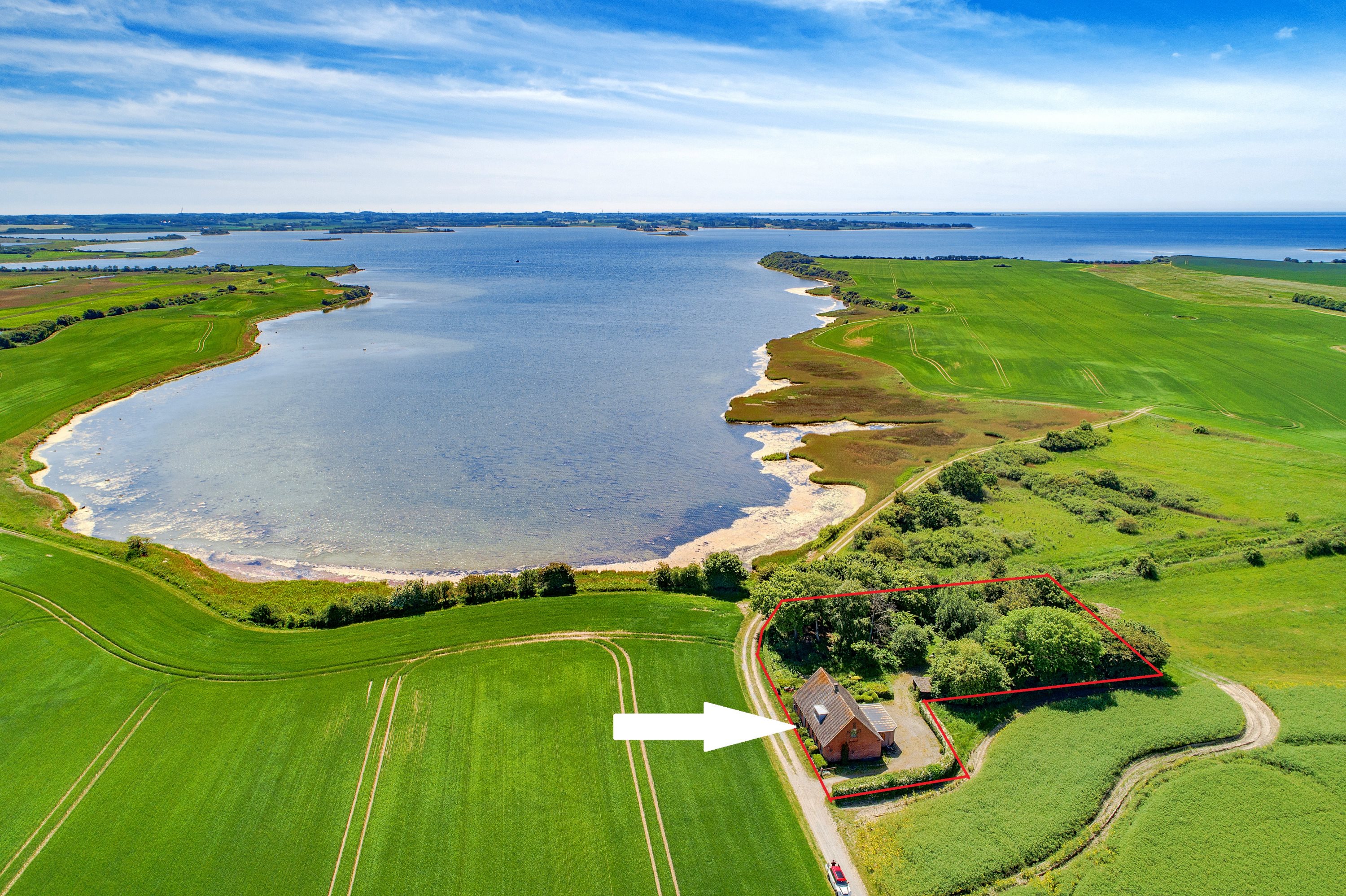 Miniaturebillede 2: luftfoto. Billede af Faarevejle Alle 1, Faarevejle, 5900 Rudkøbing