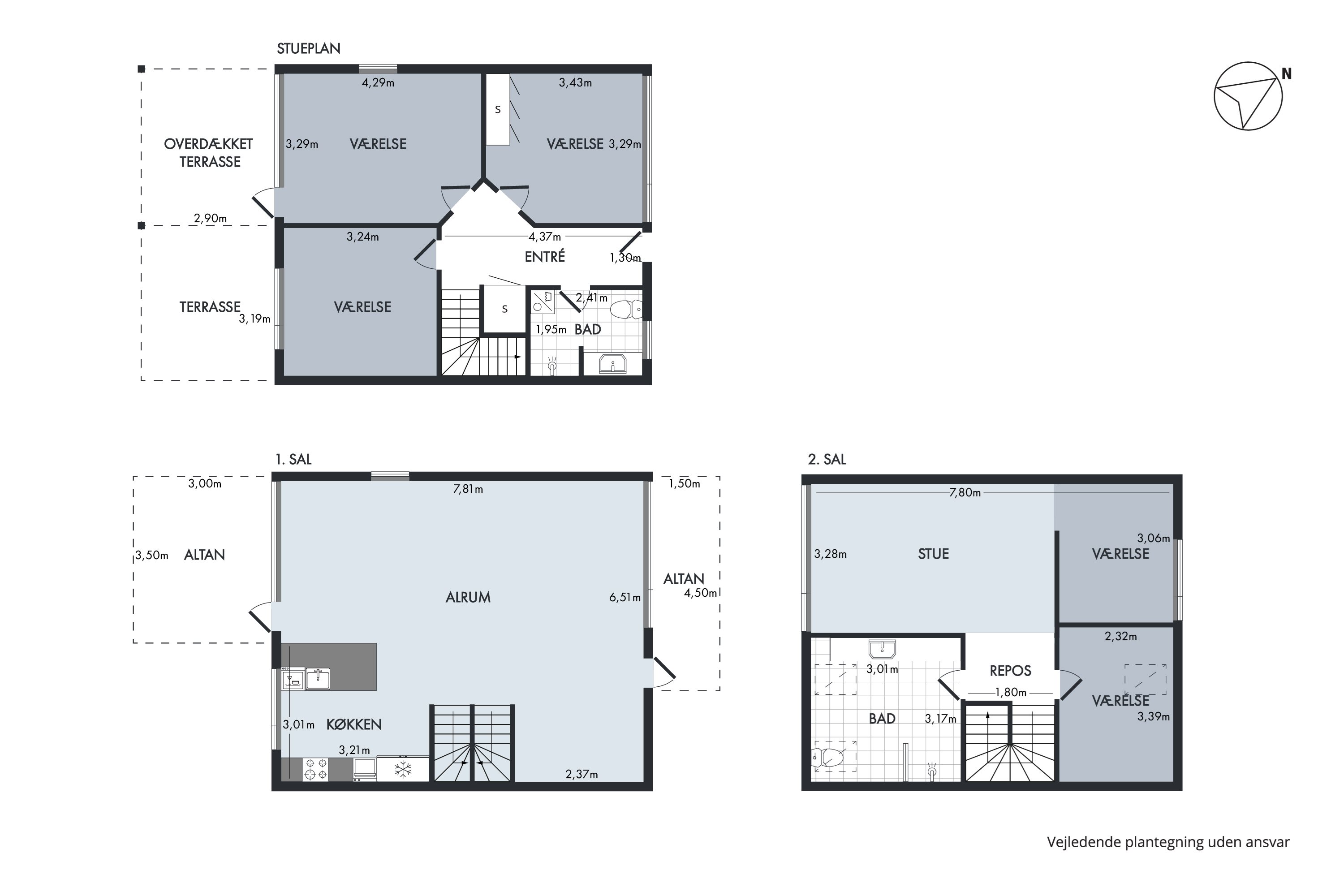 Plantegninger billede af Skakkes Holm 76A, 8500 Grenaa