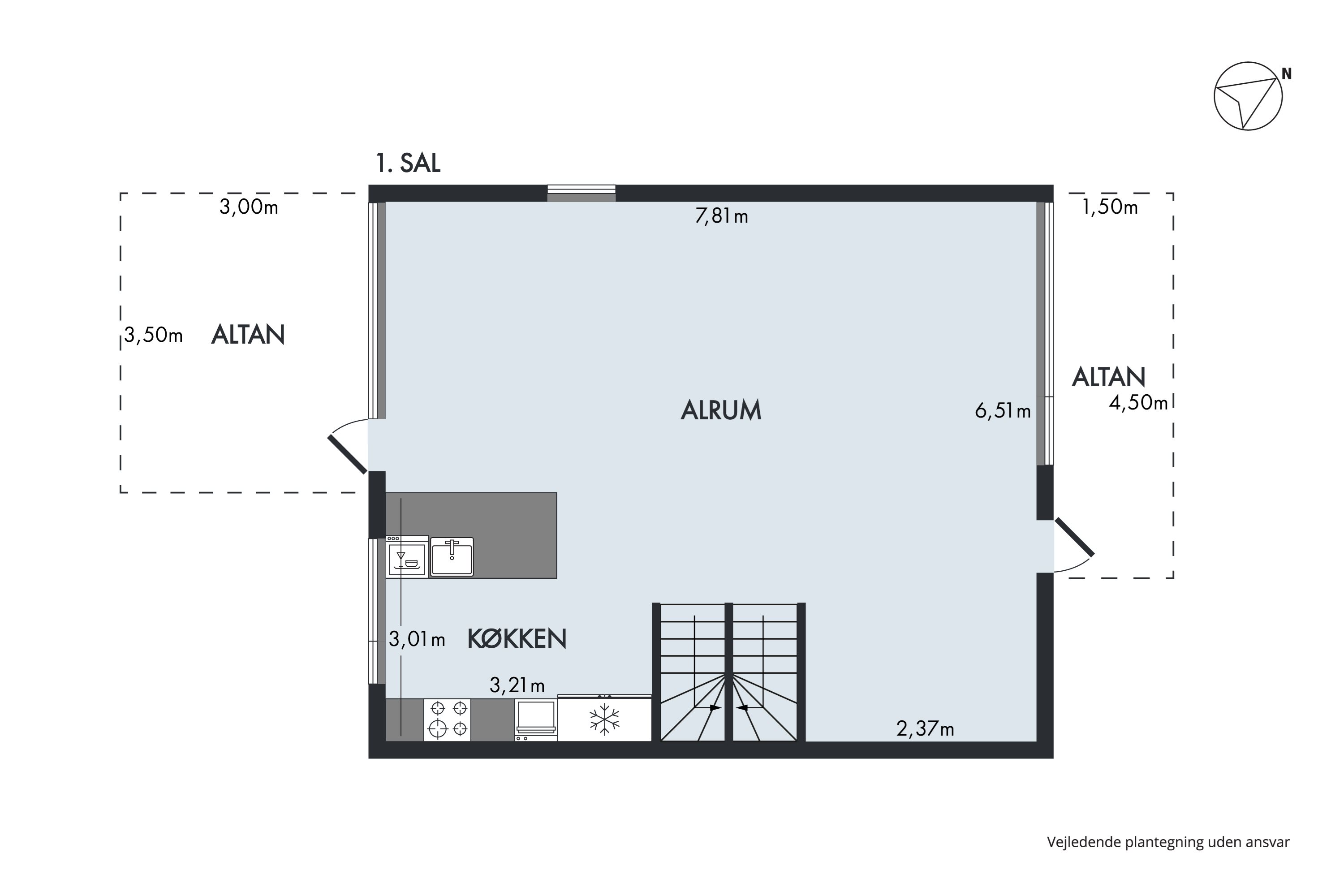 Plantegninger billede af Skakkes Holm 76A, 8500 Grenaa