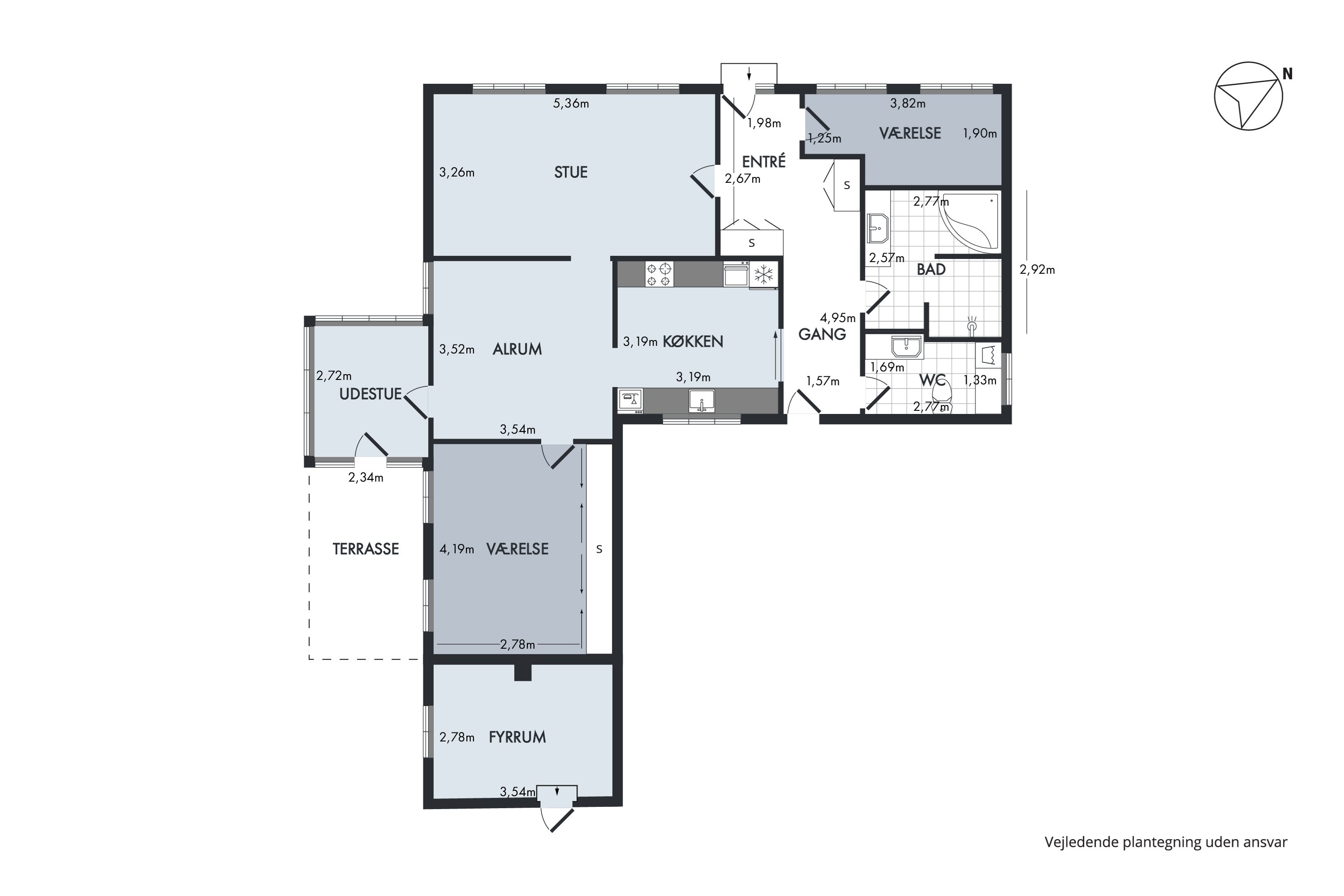 Plantegninger billede af Rougsøvej 272, Udby, 8950 Ørsted
