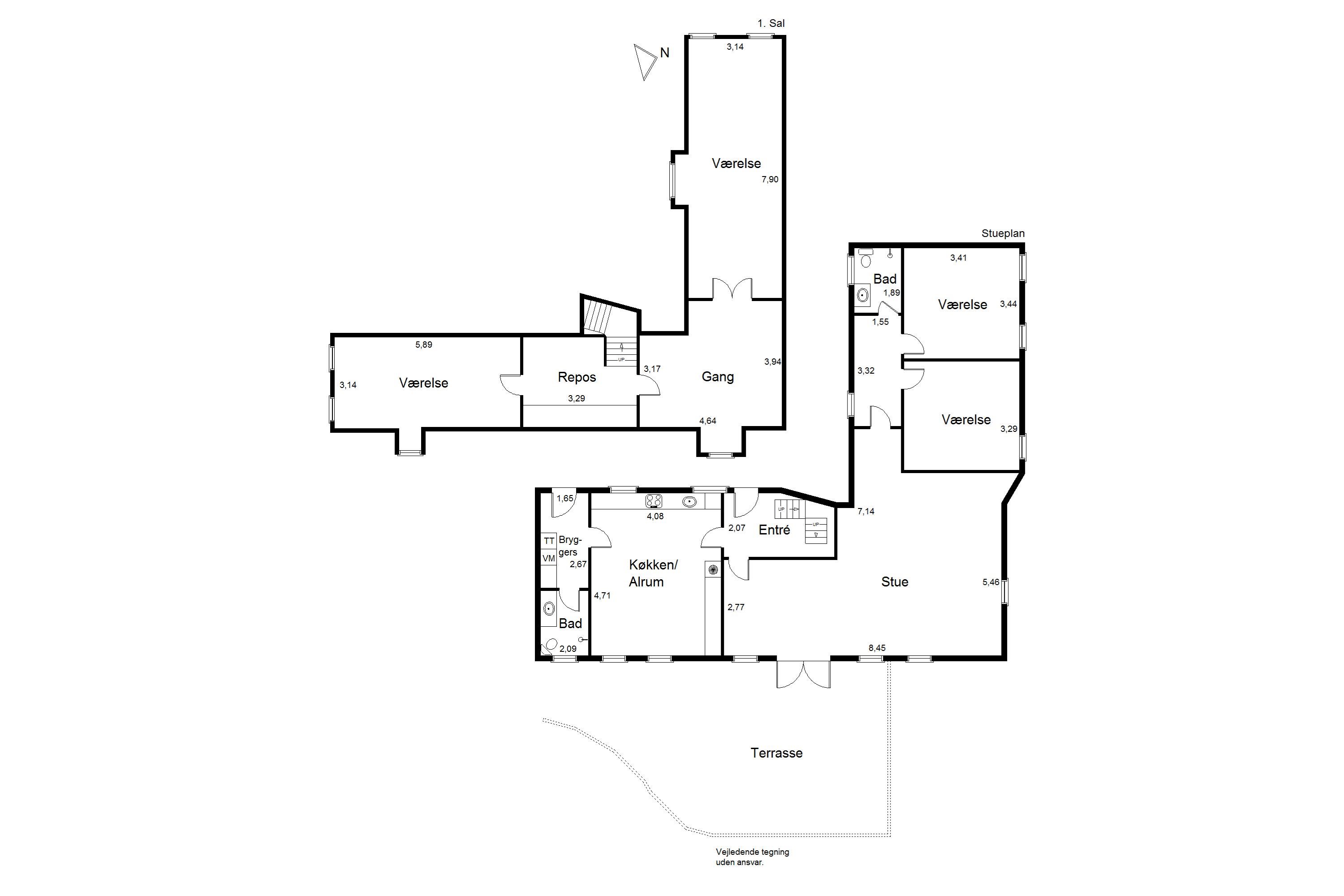 Plantegninger billede af Amtsvejen 97, Mellerup, 8930 Randers NØ