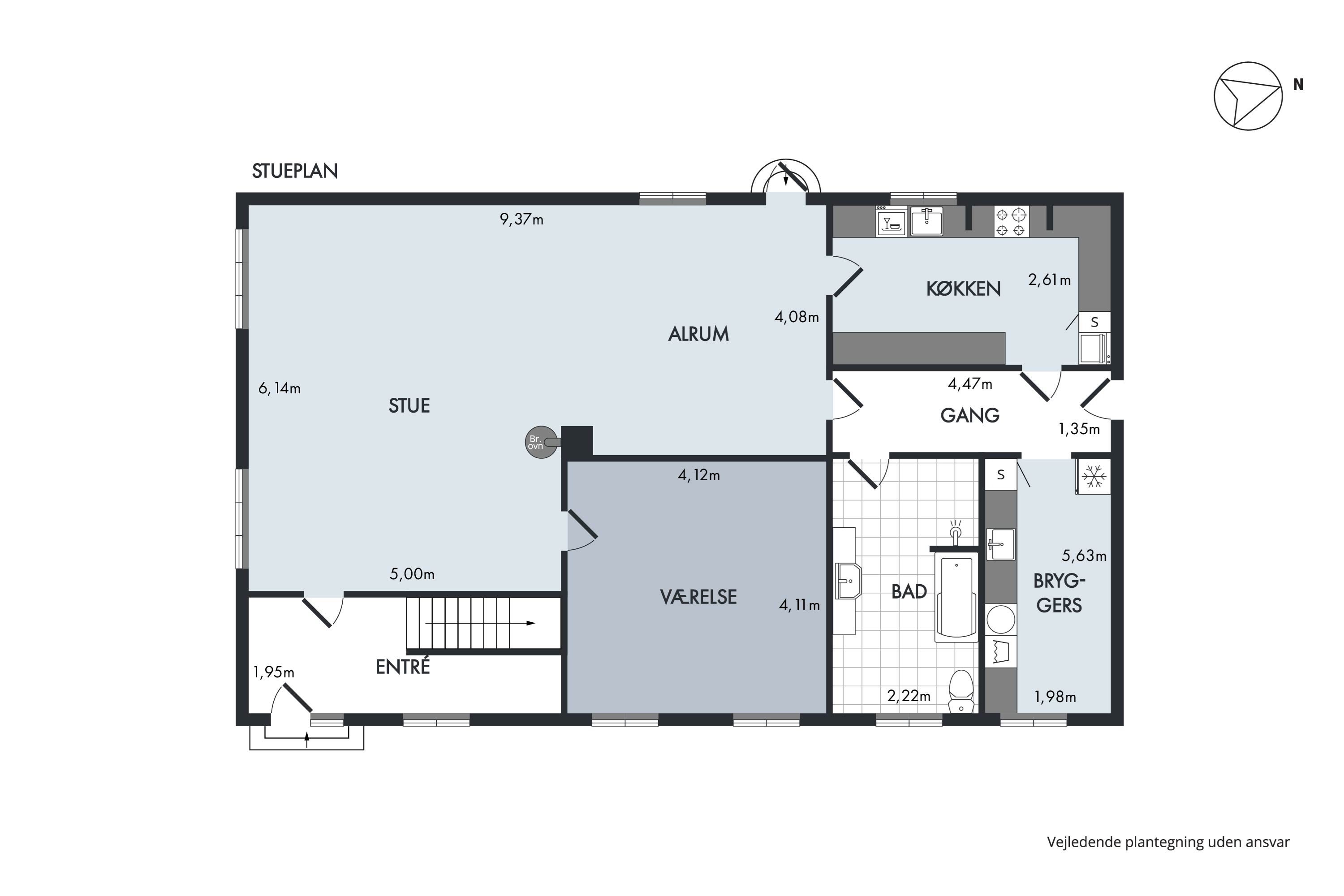 Plantegninger billede af Rougsøvej 237, Udbyhøj, 8950 Ørsted