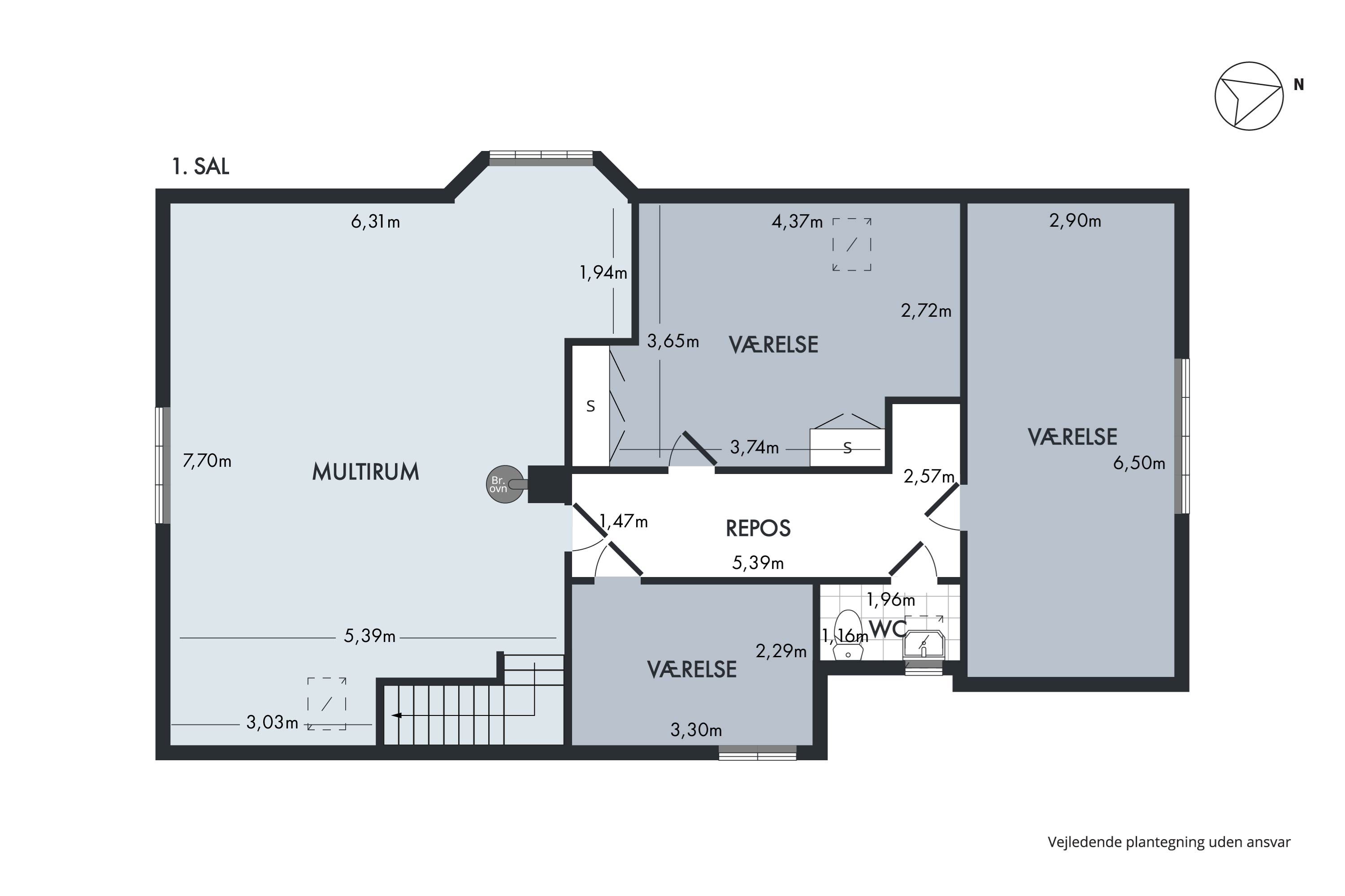 Plantegninger billede af Rougsøvej 237, Udbyhøj, 8950 Ørsted