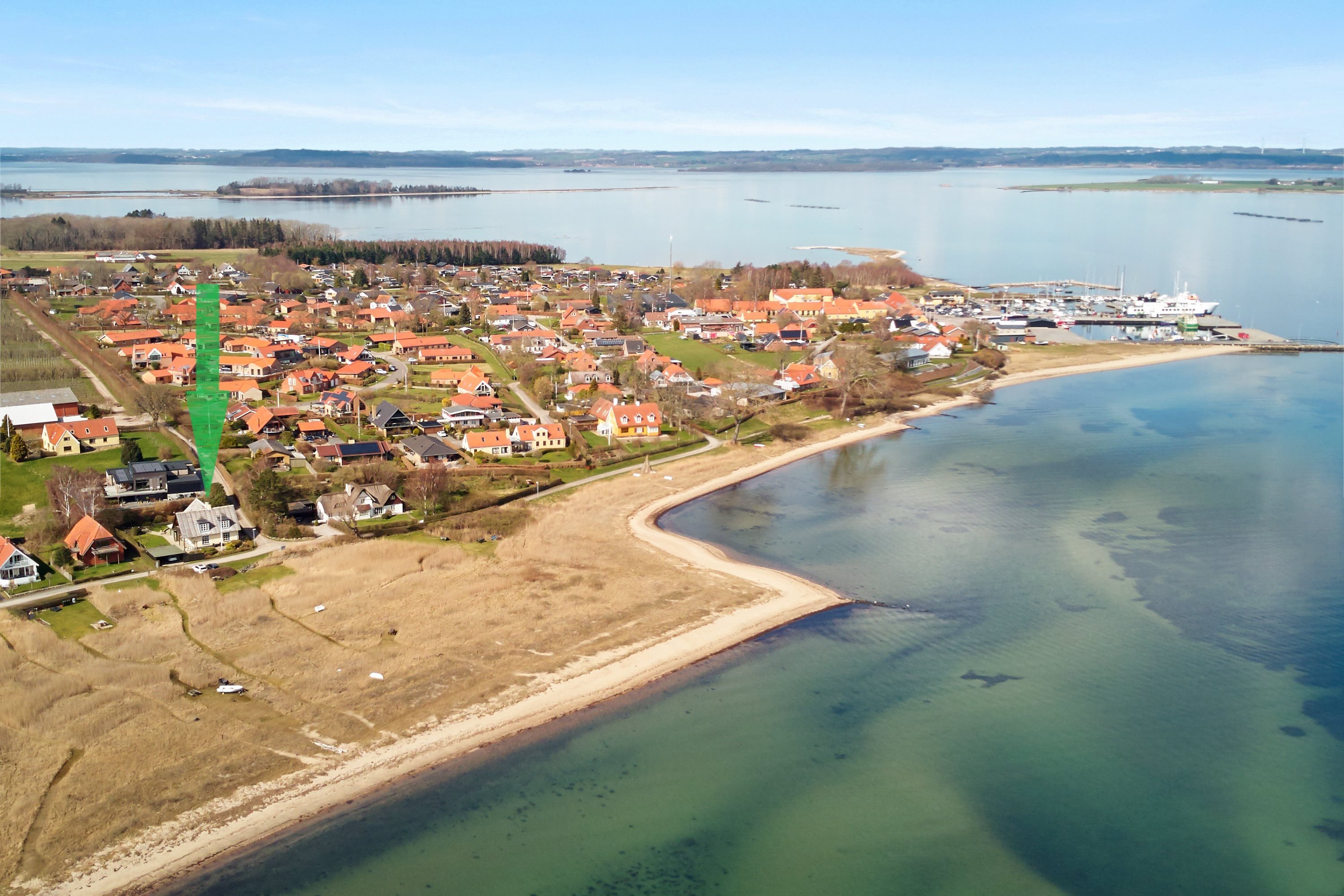Fremhævet luftfoto billede i fuldskærmstilstand. Billede af Snaptun Strandvej 4, Snaptun, 7130 Juelsminde