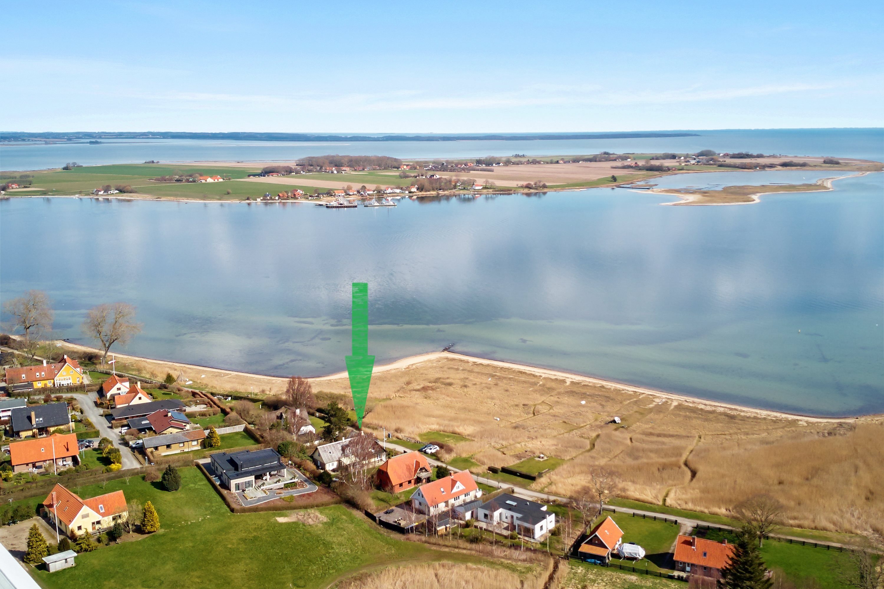 Fremhævet luftfoto billede i fuldskærmstilstand. Billede af Snaptun Strandvej 4, Snaptun, 7130 Juelsminde