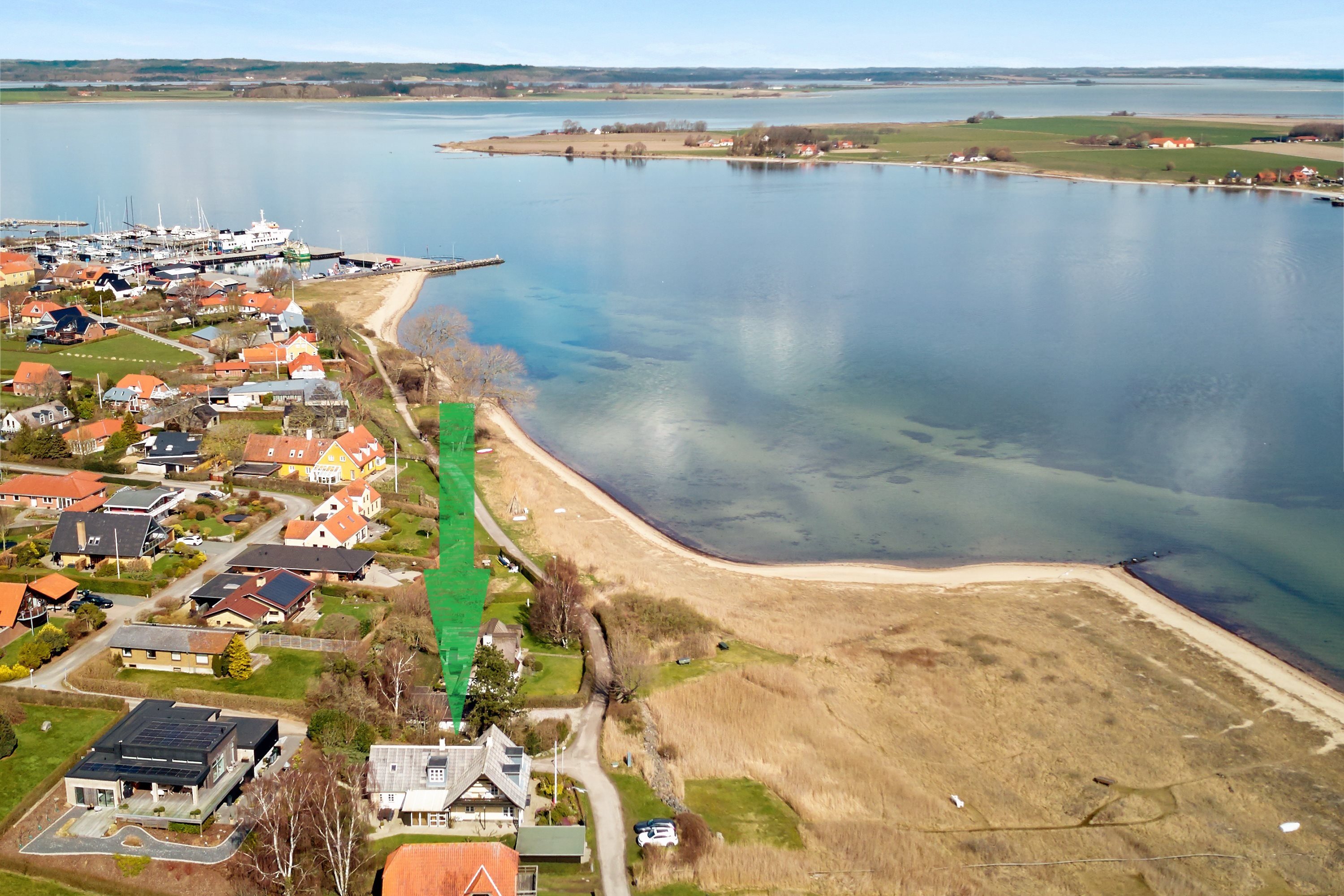 Fremhævet luftfoto billede i fuldskærmstilstand. Billede af Snaptun Strandvej 4, Snaptun, 7130 Juelsminde