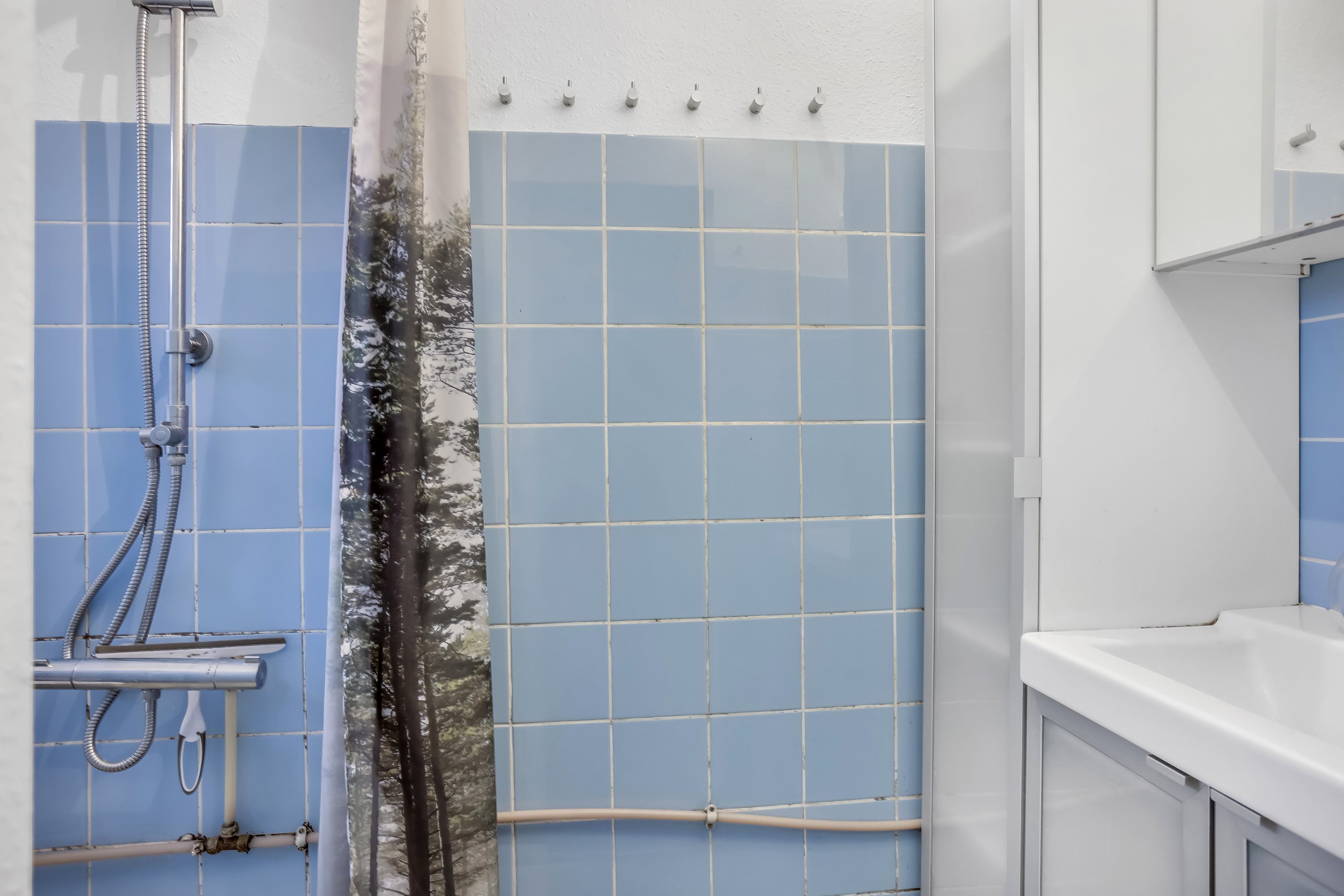 Fremhævet badeværelse billede i fuldskærmstilstand. Billede af Hesselbækvej 3, Borridsø, 8881 Thorsø