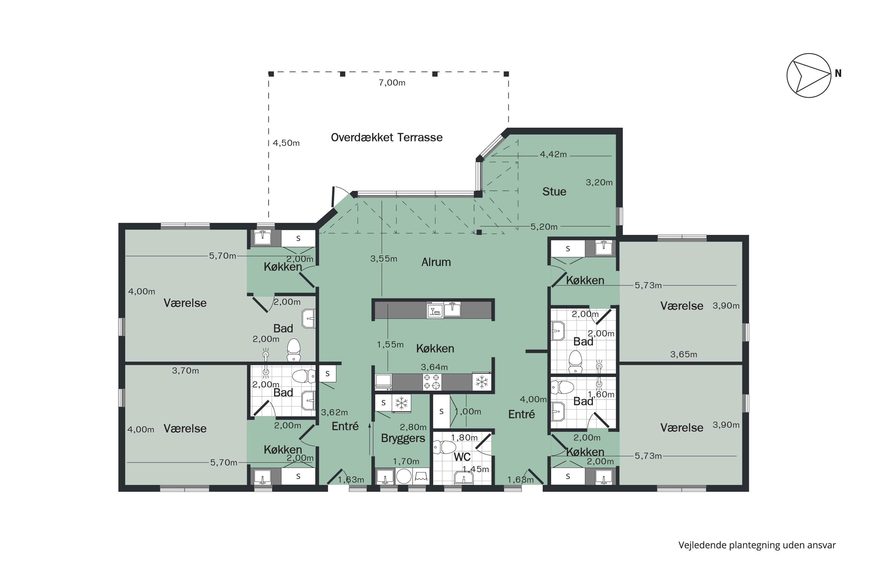 Plantegninger billede af Davids Alle 10A, Kærby, 9000 Aalborg