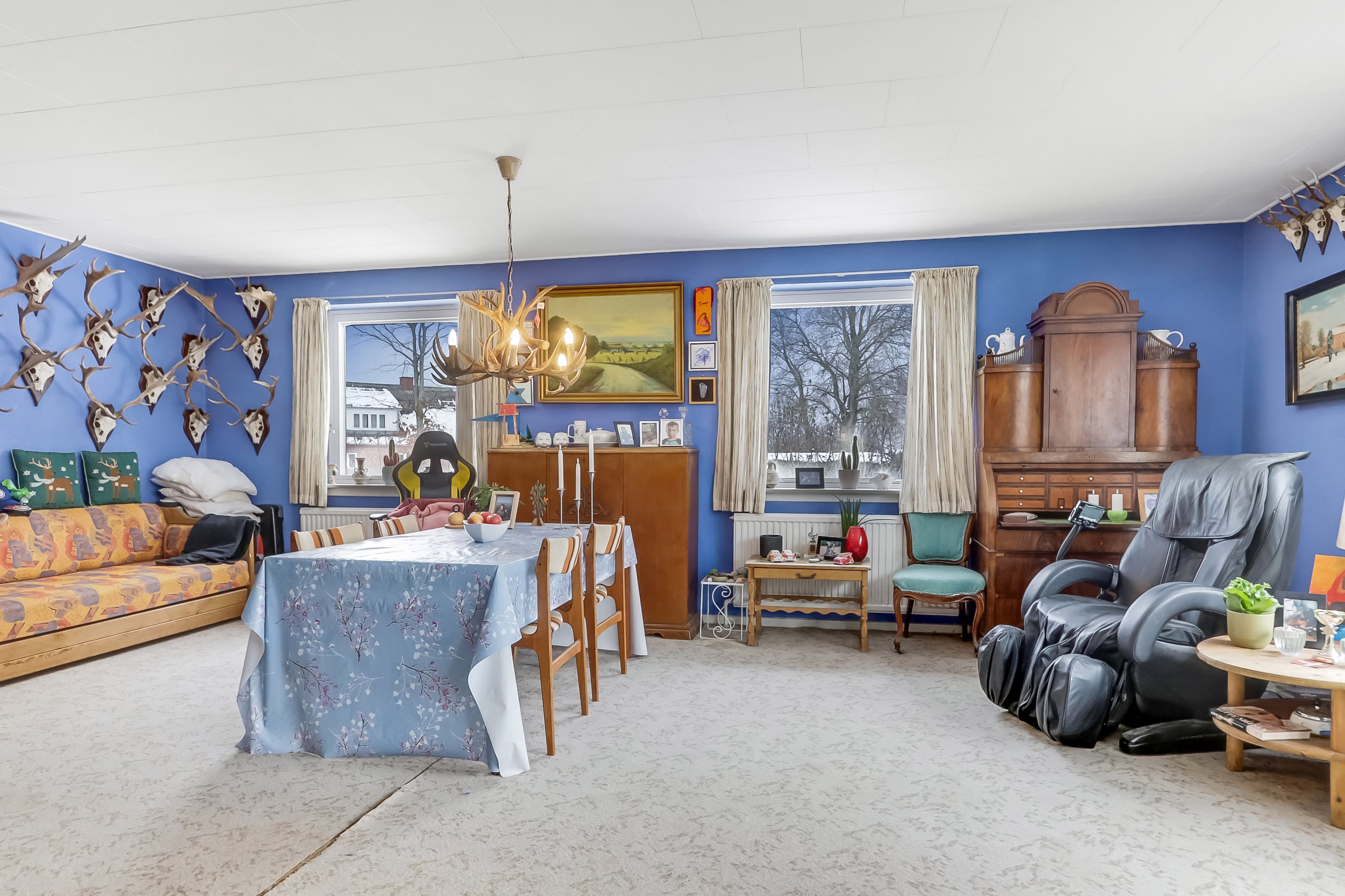 Fremhævet stue billede i fuldskærmstilstand. Billede af Nordenbro 22, Nordenbro, 5932 Humble