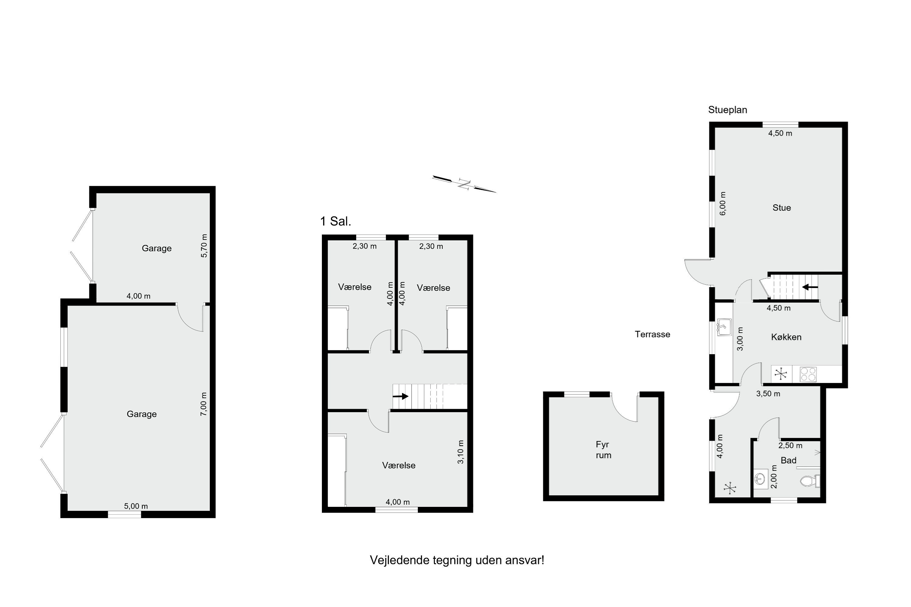 Plantegninger billede af Østergade 81, Hulbæk, 8830 Tjele