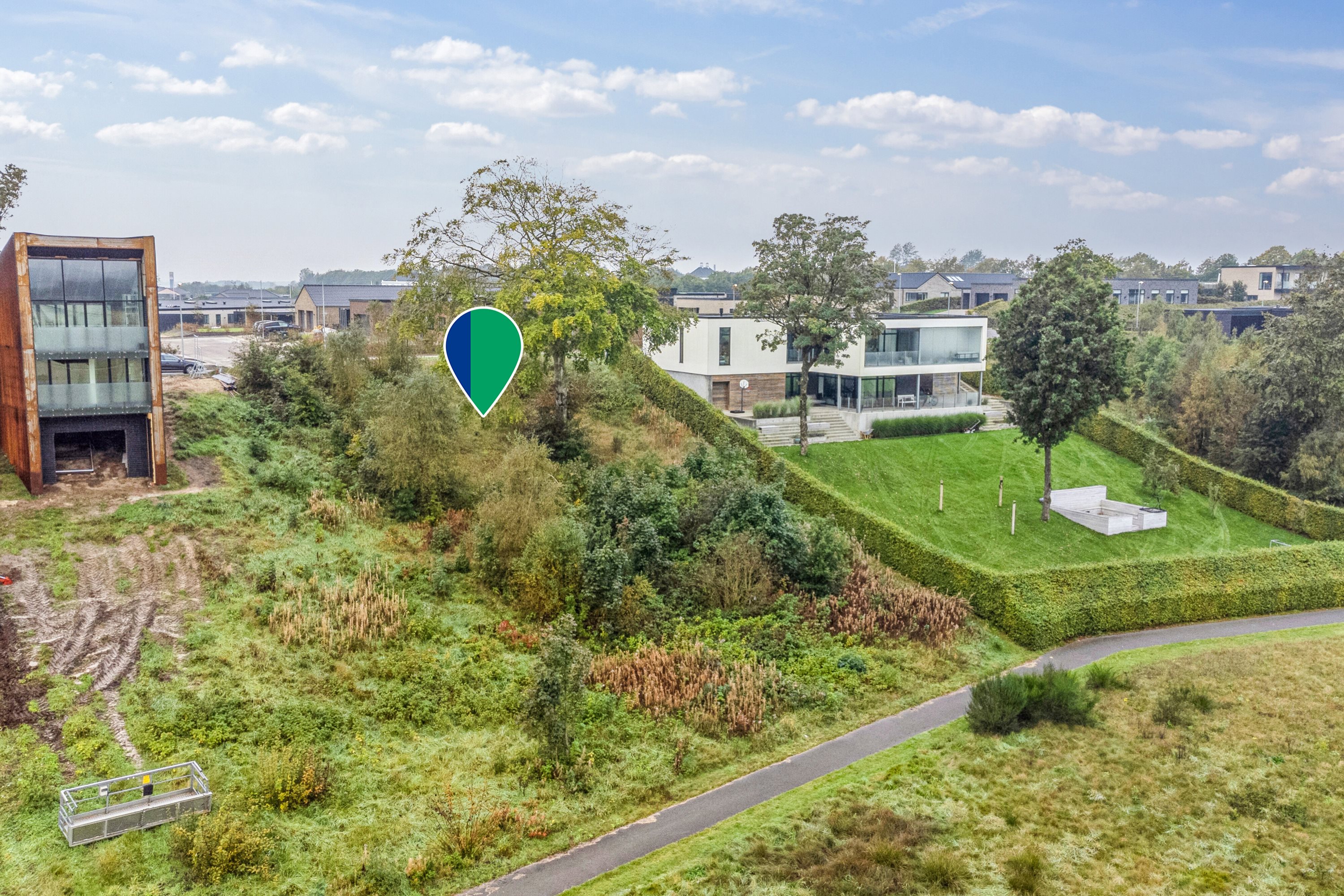 Miniaturebillede 2: luftfoto. Billede af Remmebakken 45, 7430 Ikast