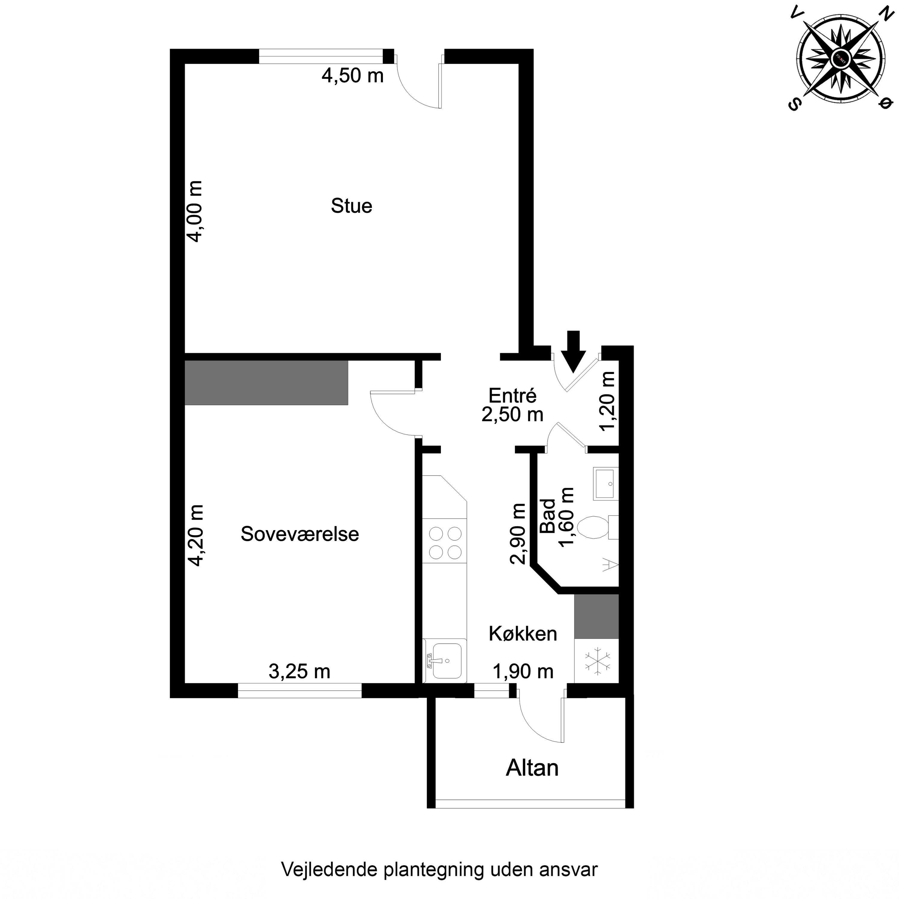 Plantegninger billede af Cort Adelers Gade 9, 2. th., 6700 Esbjerg