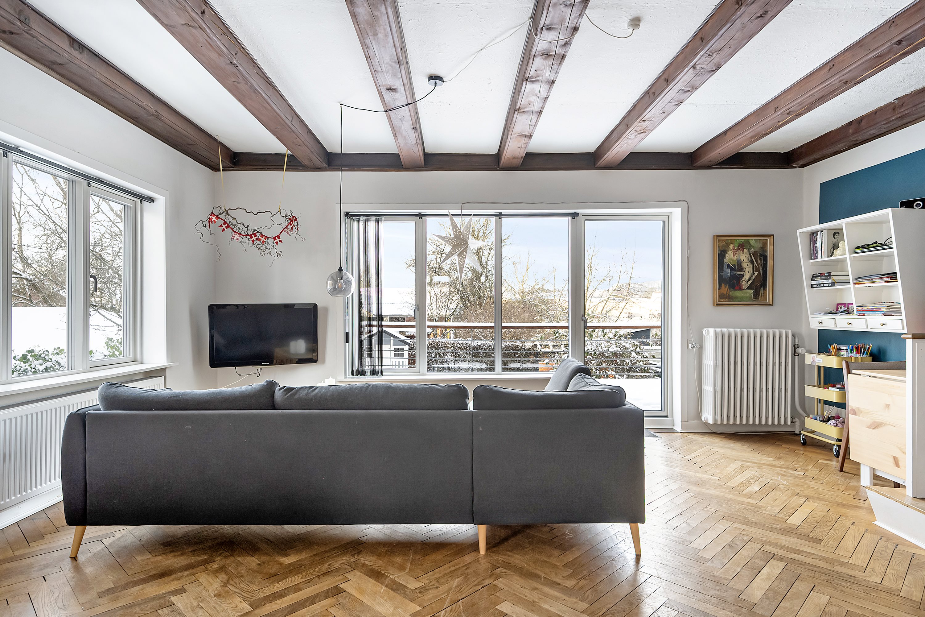 Fremhævet stue billede i fuldskærmstilstand. Billede af Horsøvej 15, 9500 Hobro