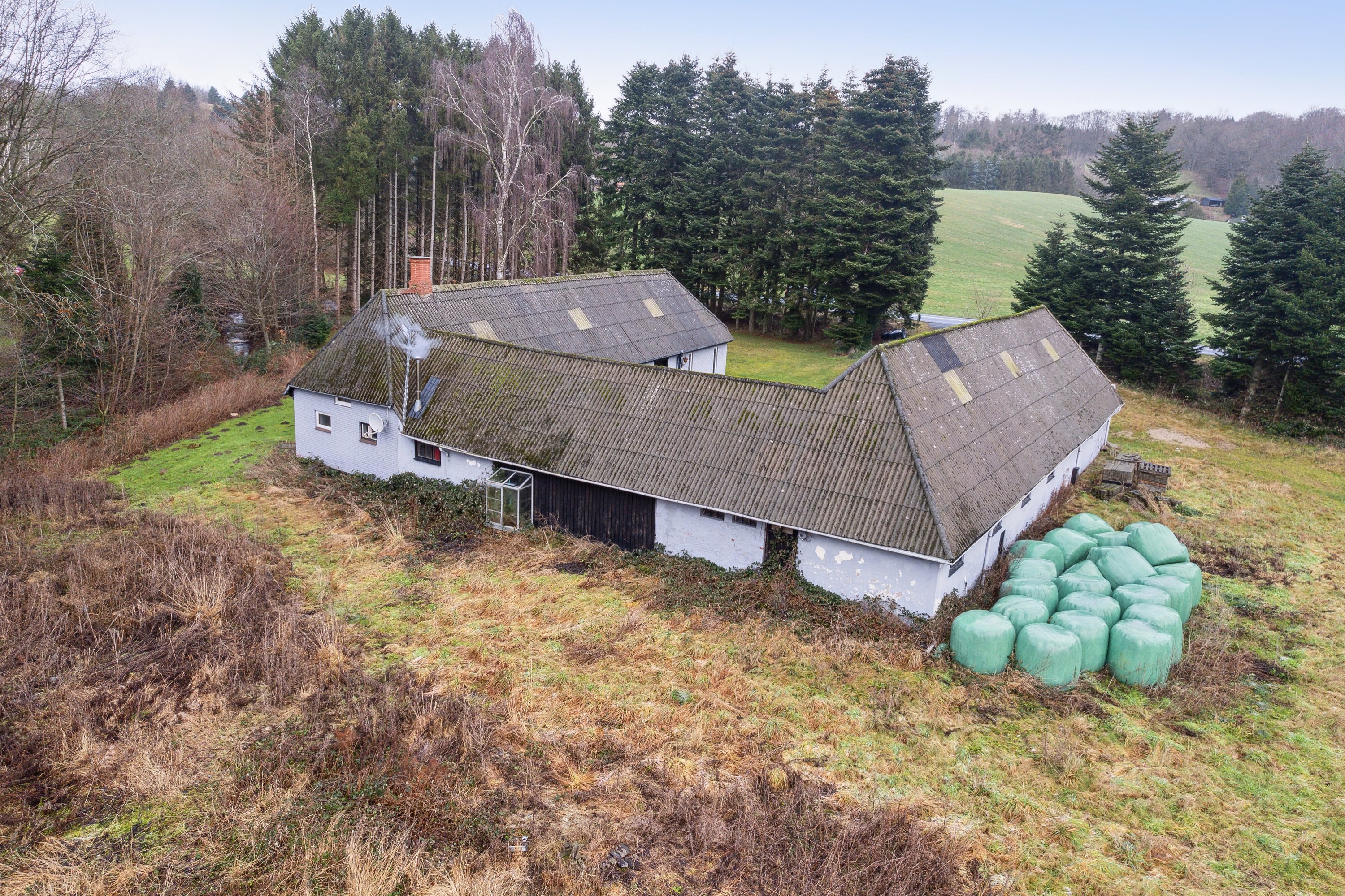 Fremhævet luftfoto billede i fuldskærmstilstand. Billede af Tommerupvej 149, L Hesbjerg, 5491 Blommenslyst