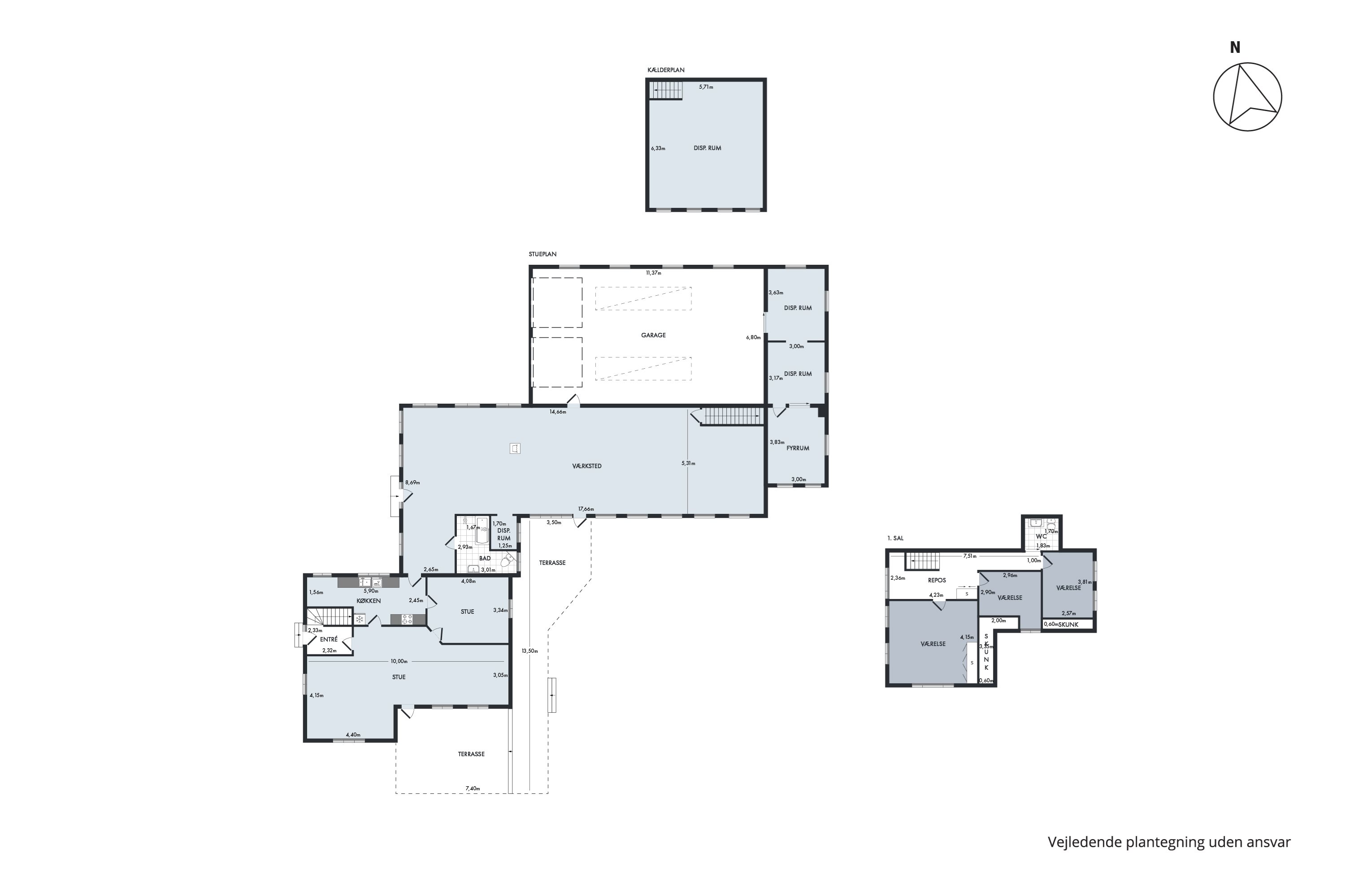 Plantegninger billede af Søndervej 9, Øster Jølby, 7950 Erslev