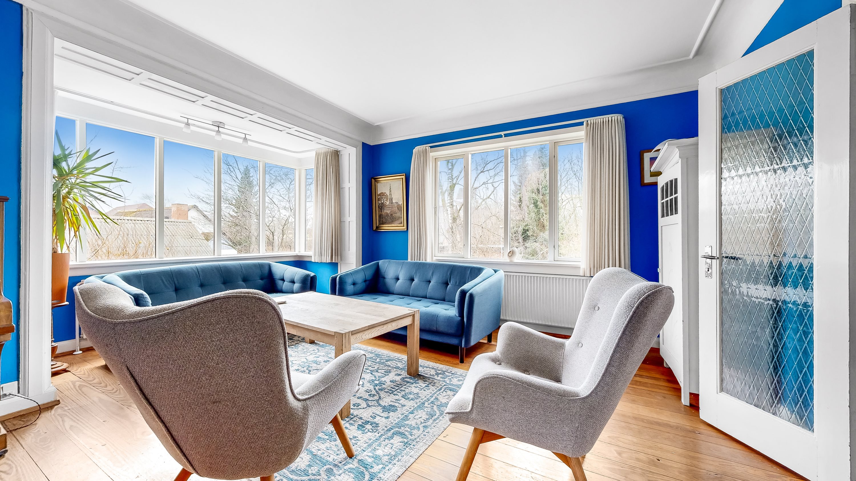 Fremhævet stue billede i fuldskærmstilstand. Billede af Hybenvej 5, Vammen, 8830 Tjele