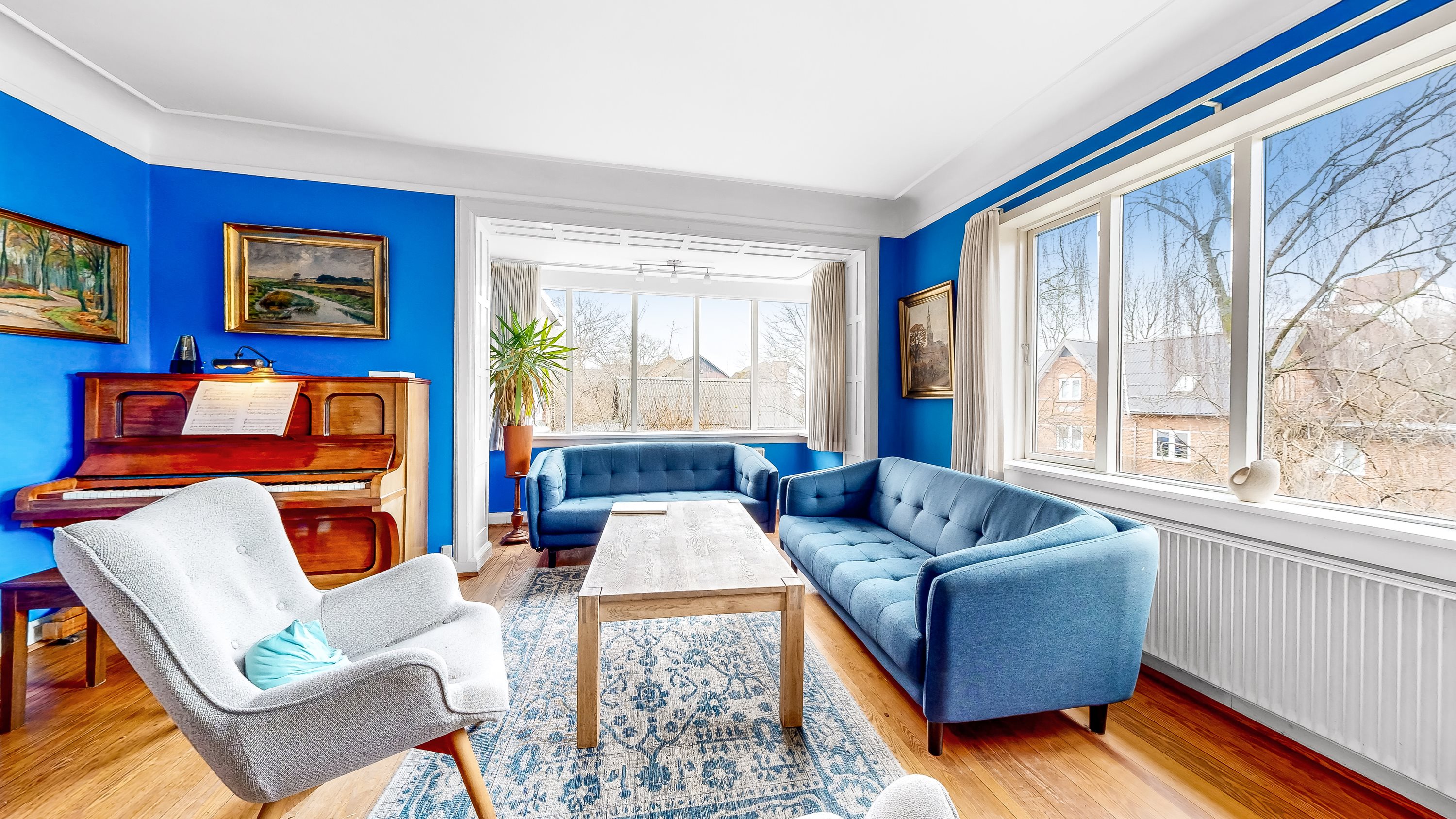 Fremhævet stue billede i fuldskærmstilstand. Billede af Hybenvej 5, Vammen, 8830 Tjele