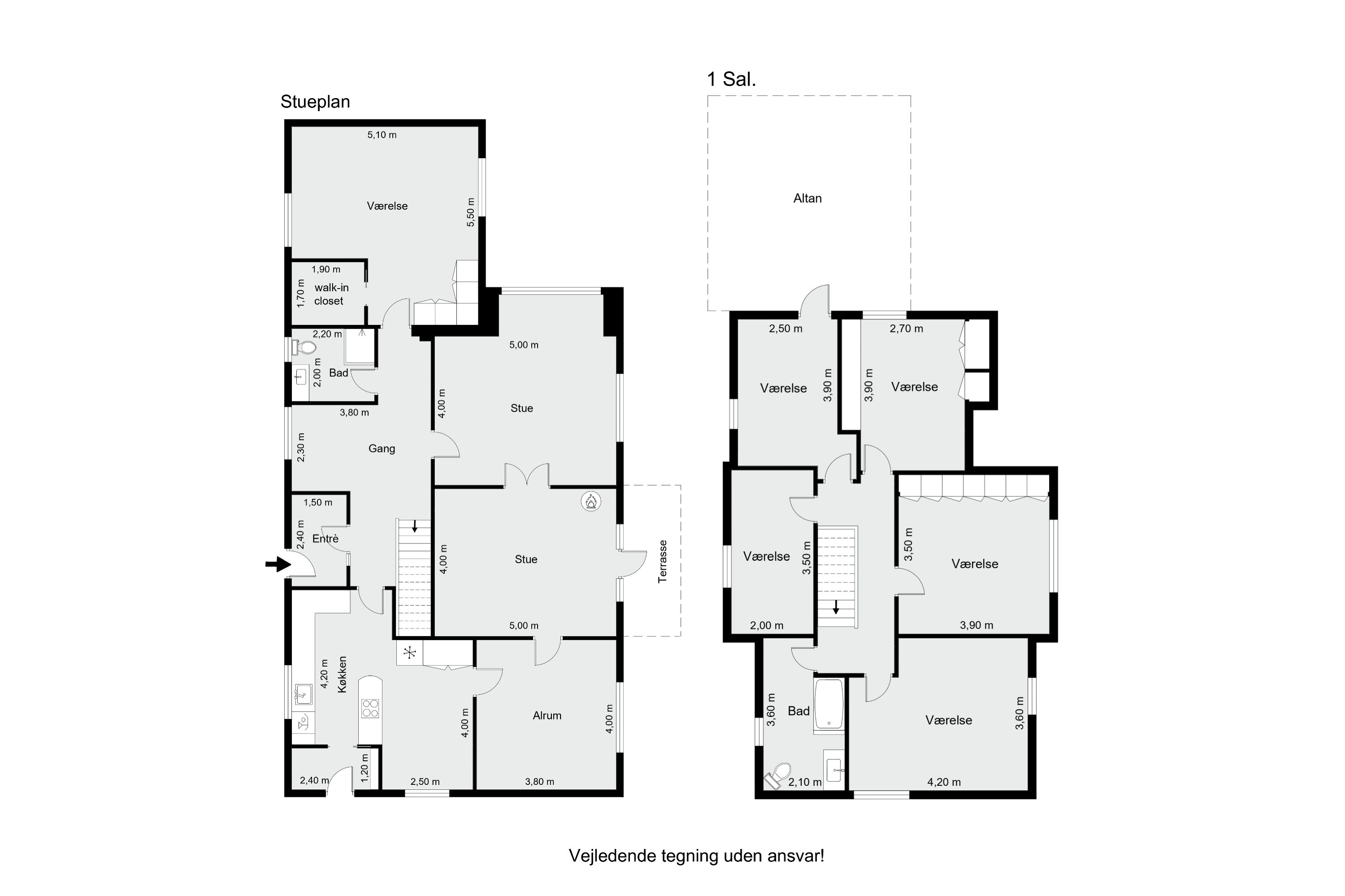 Plantegninger billede af Hybenvej 5, Vammen, 8830 Tjele