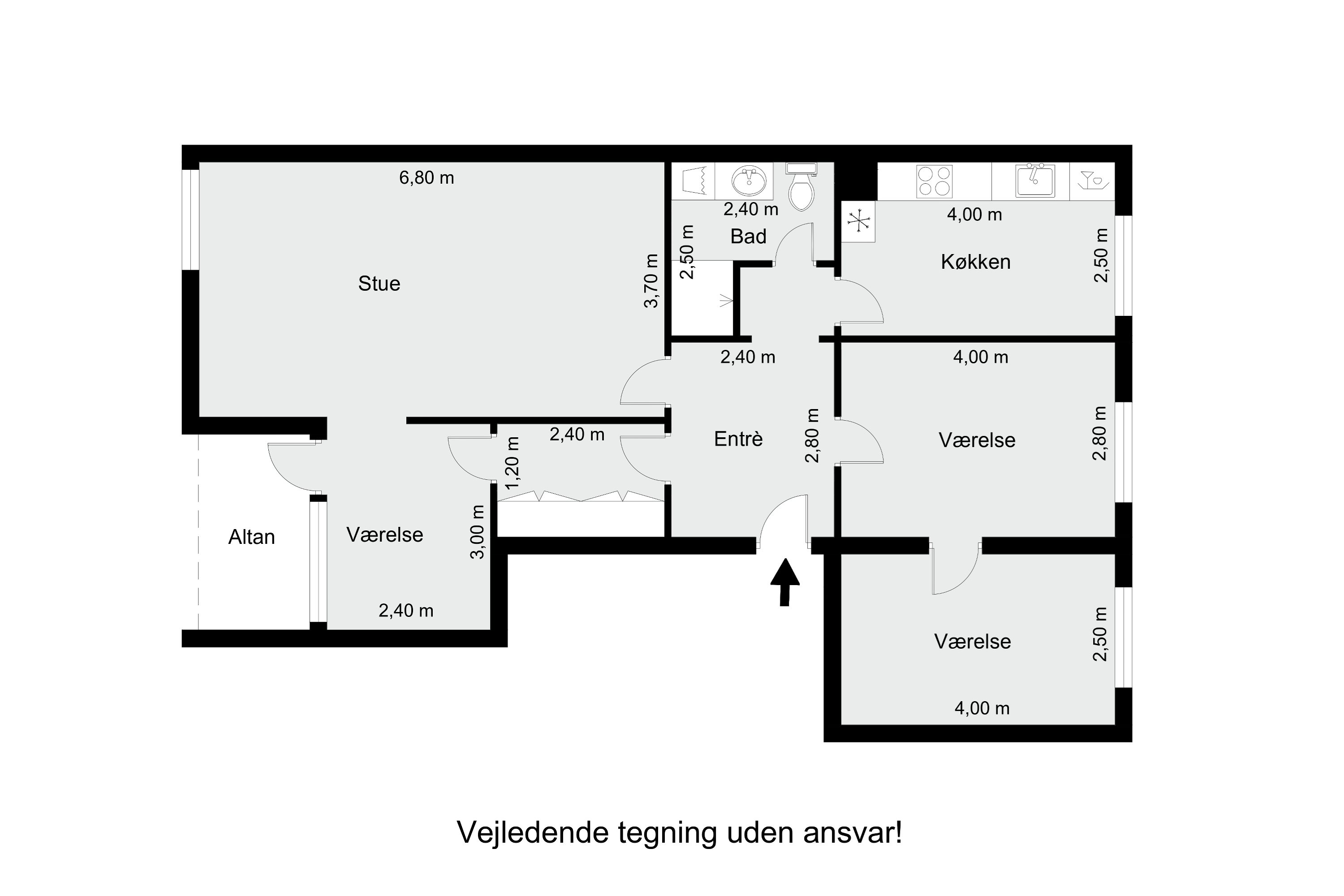Plantegninger billede af Pebermyntevej 45, 2. tv., 8800 Viborg