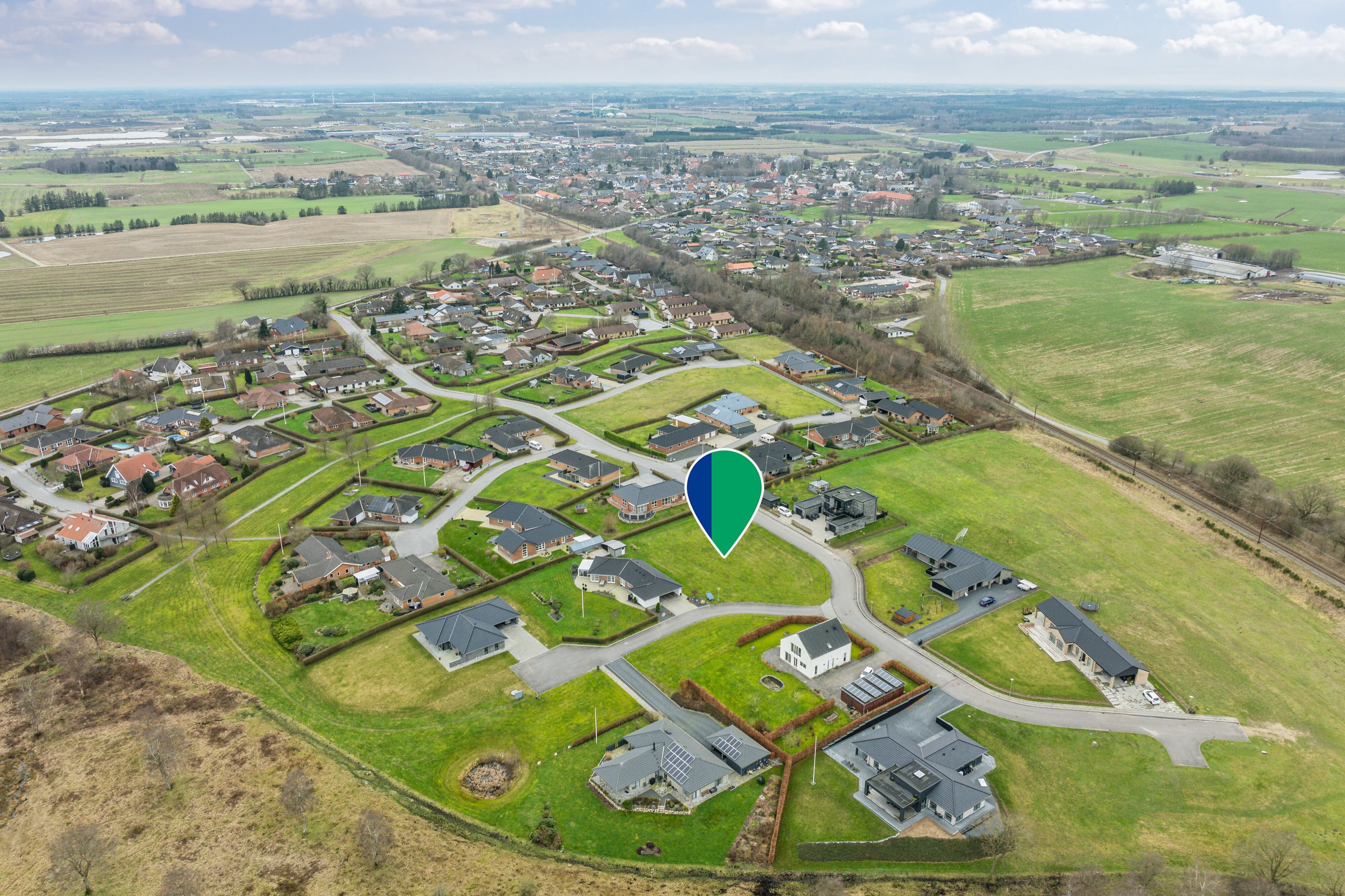 Fremhævet luftfoto billede i fuldskærmstilstand. Billede af Midtløkke 50, Kliplev, 6200 Aabenraa