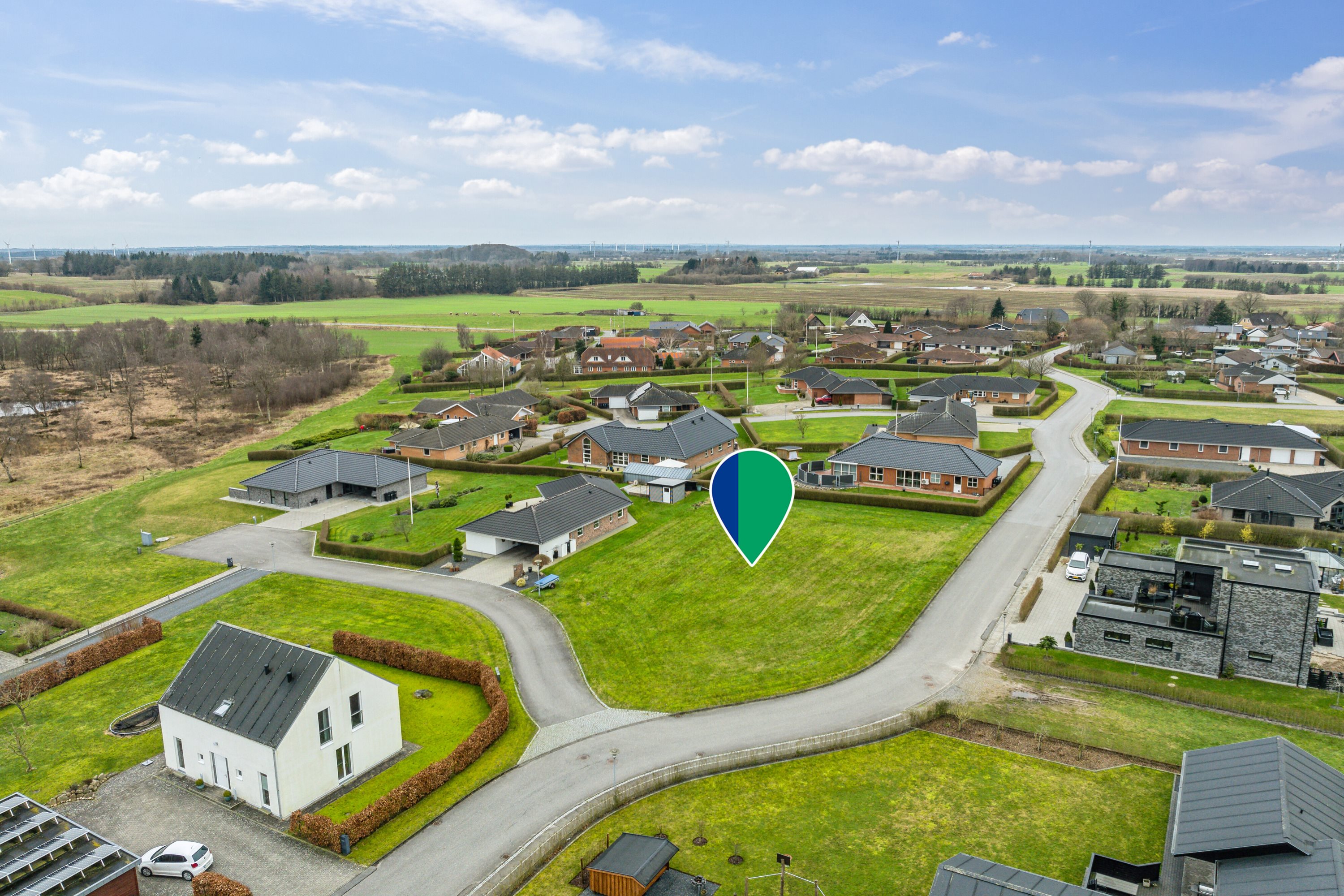 Miniaturebillede 1: luftfoto. Billede af Midtløkke 50, Kliplev, 6200 Aabenraa