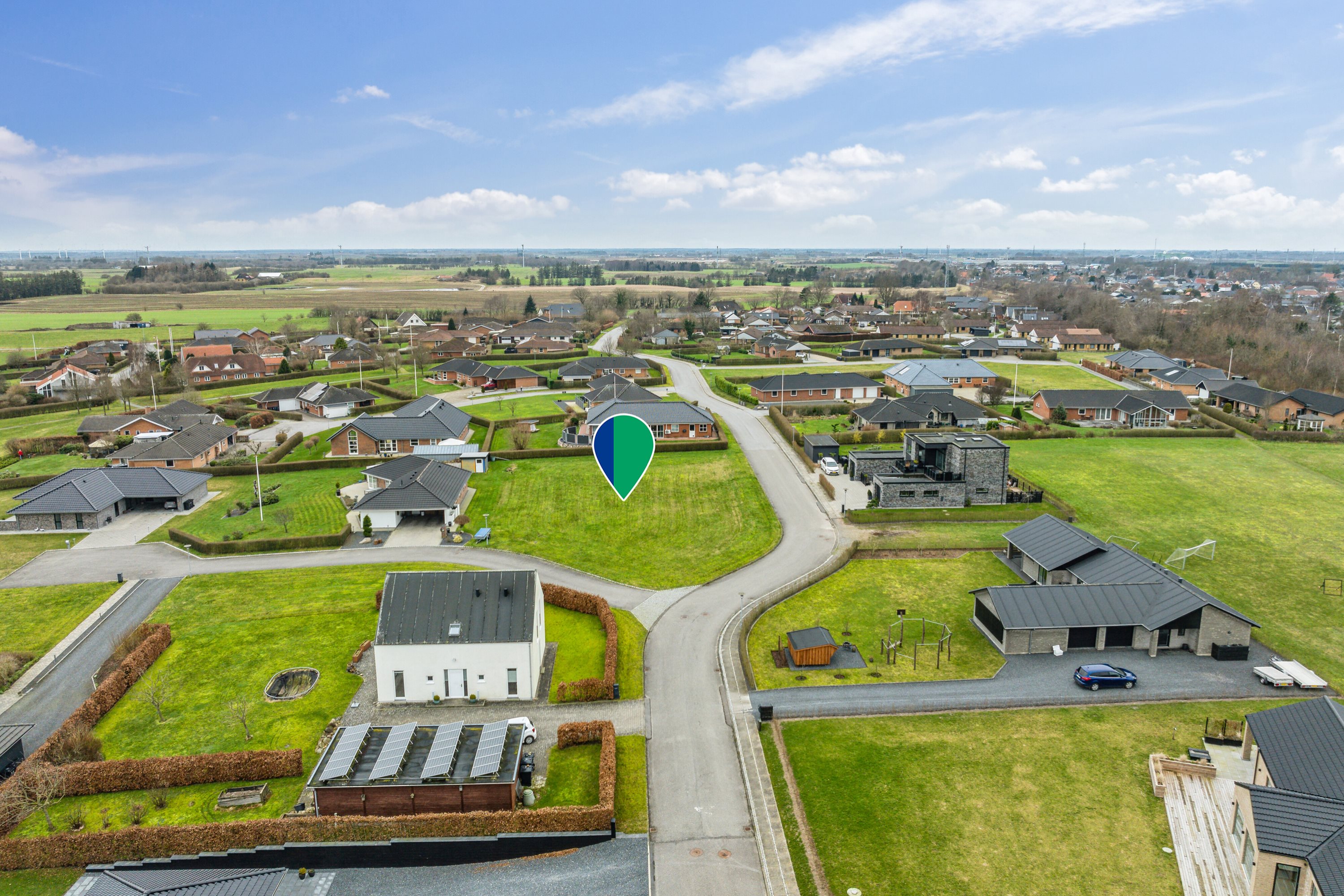 Miniaturebillede 2: luftfoto. Billede af Midtløkke 50, Kliplev, 6200 Aabenraa