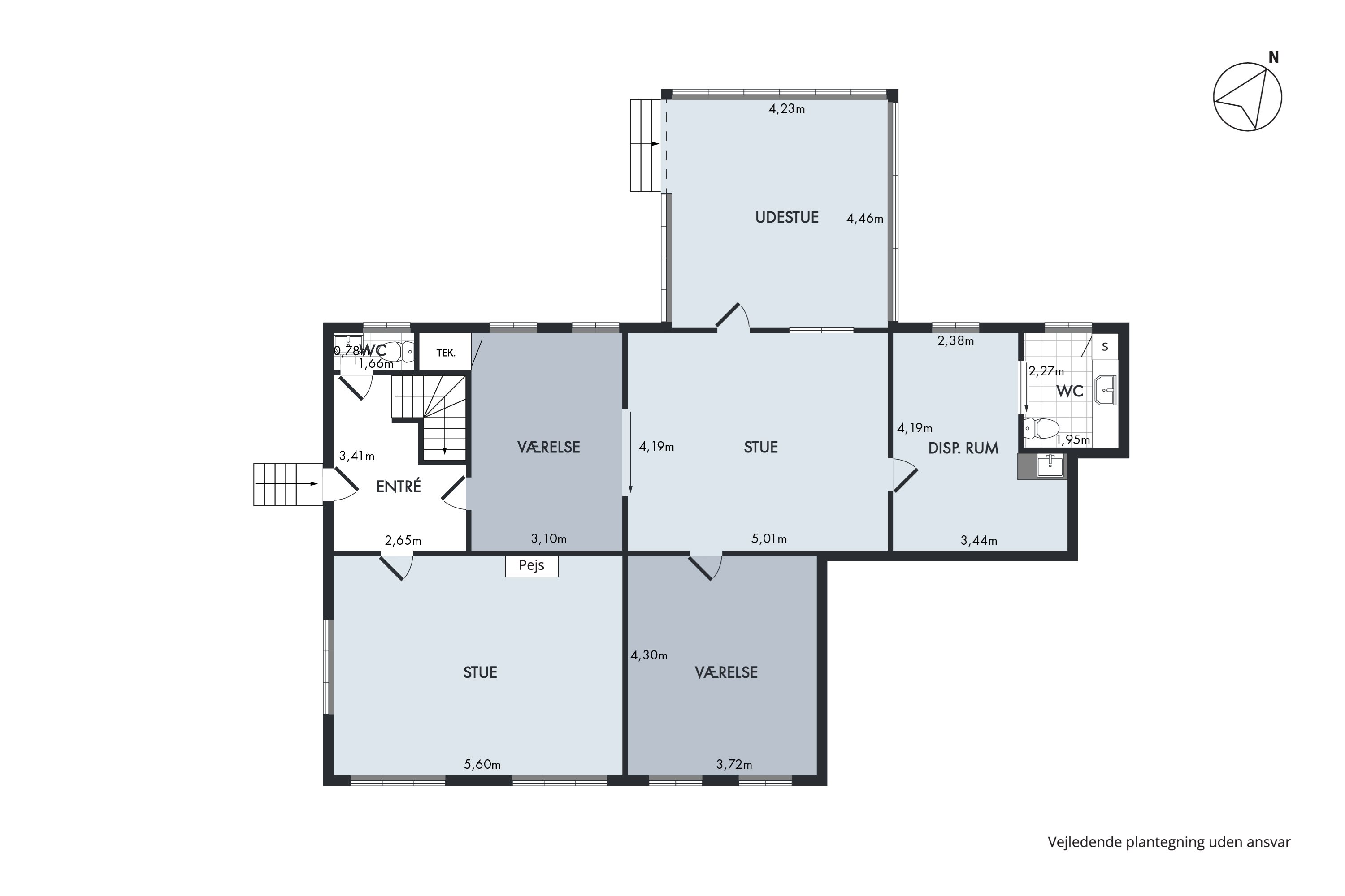 Plantegninger billede af Rougsøvej 89, 8950 Ørsted