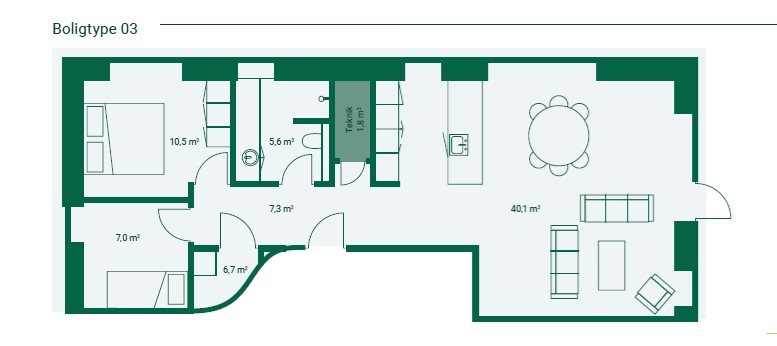 Plantegninger billede af Schaubparken 10, st.. 1., 6700 Esbjerg