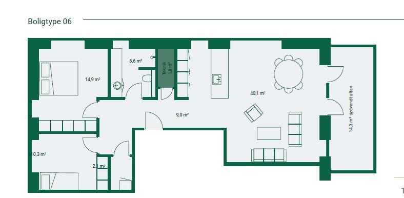 Plantegninger billede af Schaubparken 10, 1. 3., 6700 Esbjerg