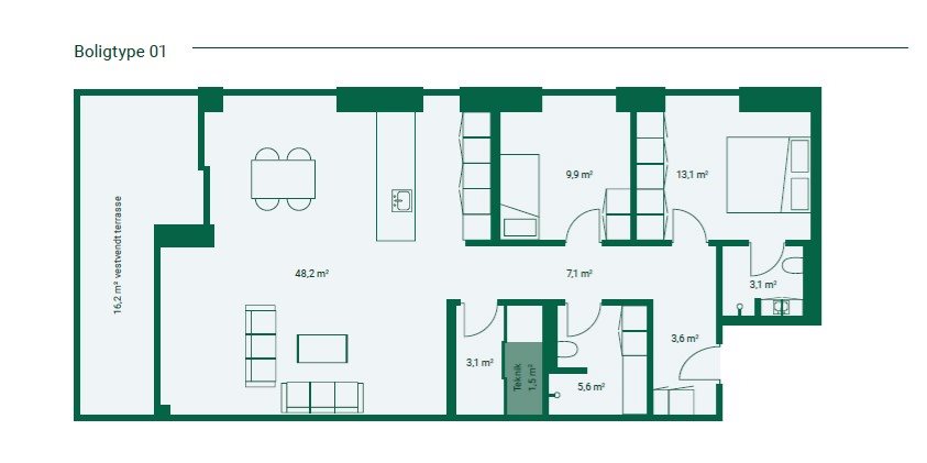 Plantegninger billede af Schaubparken 10, st.. 2., 6700 Esbjerg