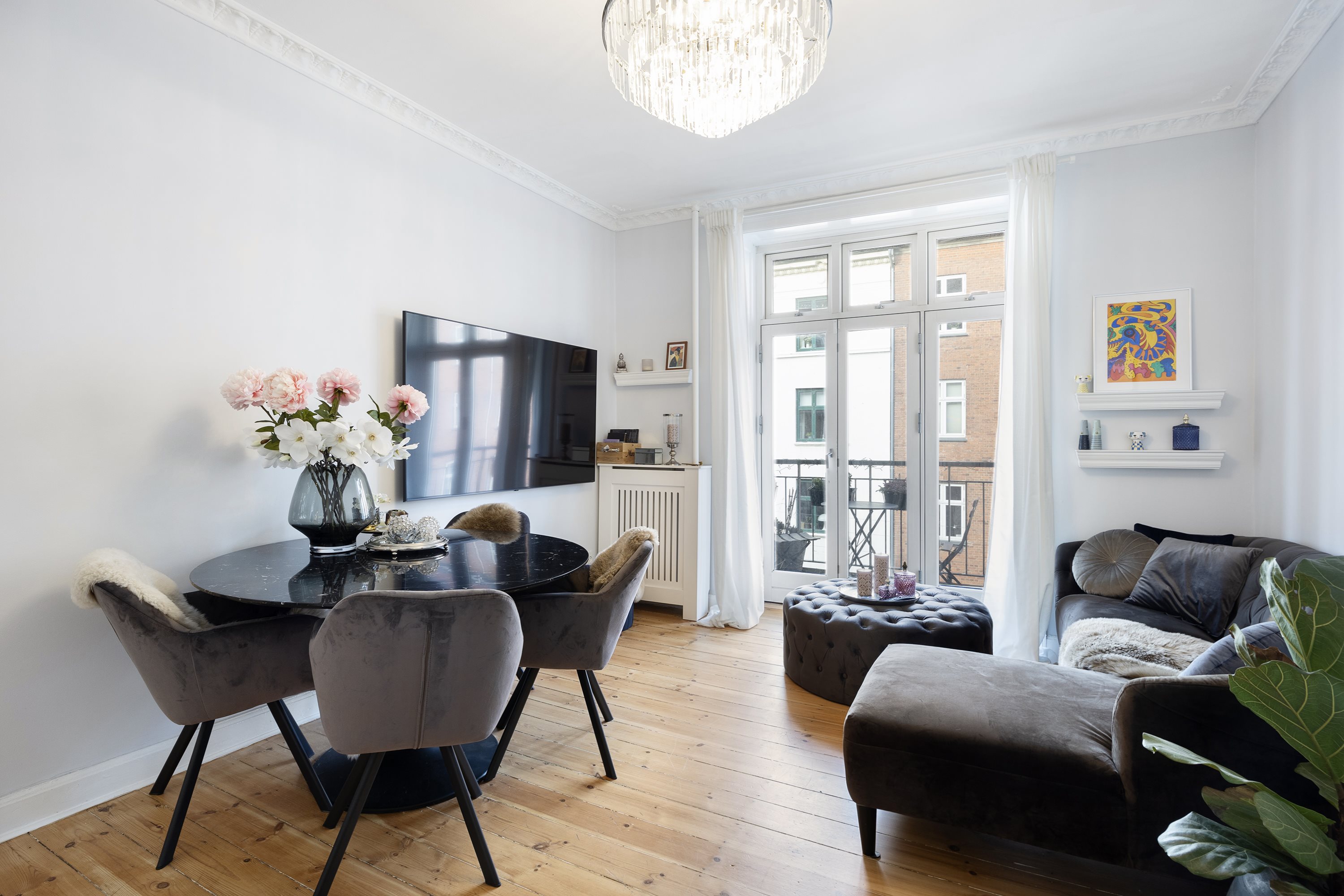 Fremhævet stue billede i fuldskærmstilstand. Billede af Andreas Bjørns Gade 18, 3. tv., 1428 København K