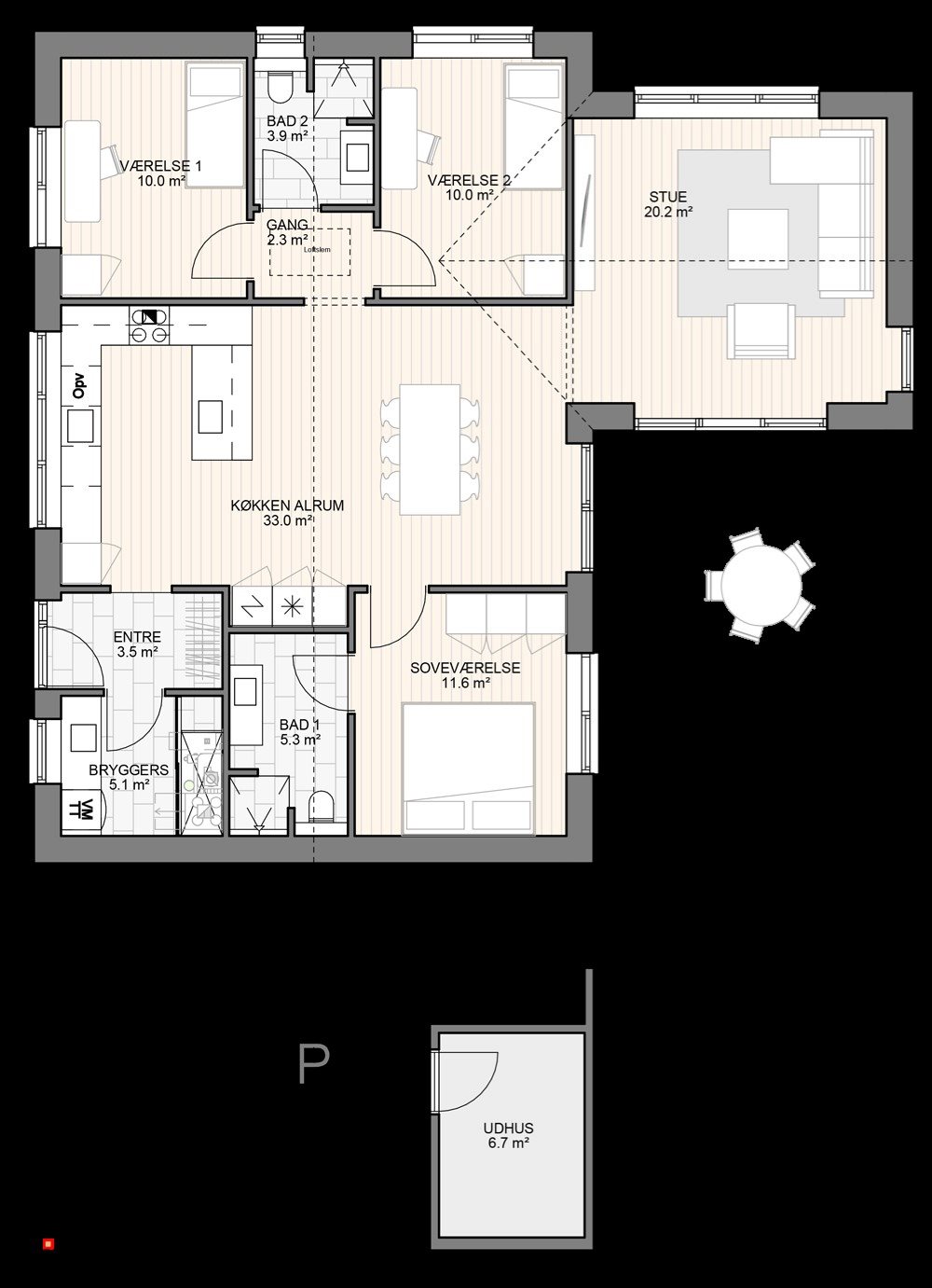 Fremhævet andet billede i fuldskærmstilstand. Billede af Øster Bordingvænget 14, 8600 Silkeborg