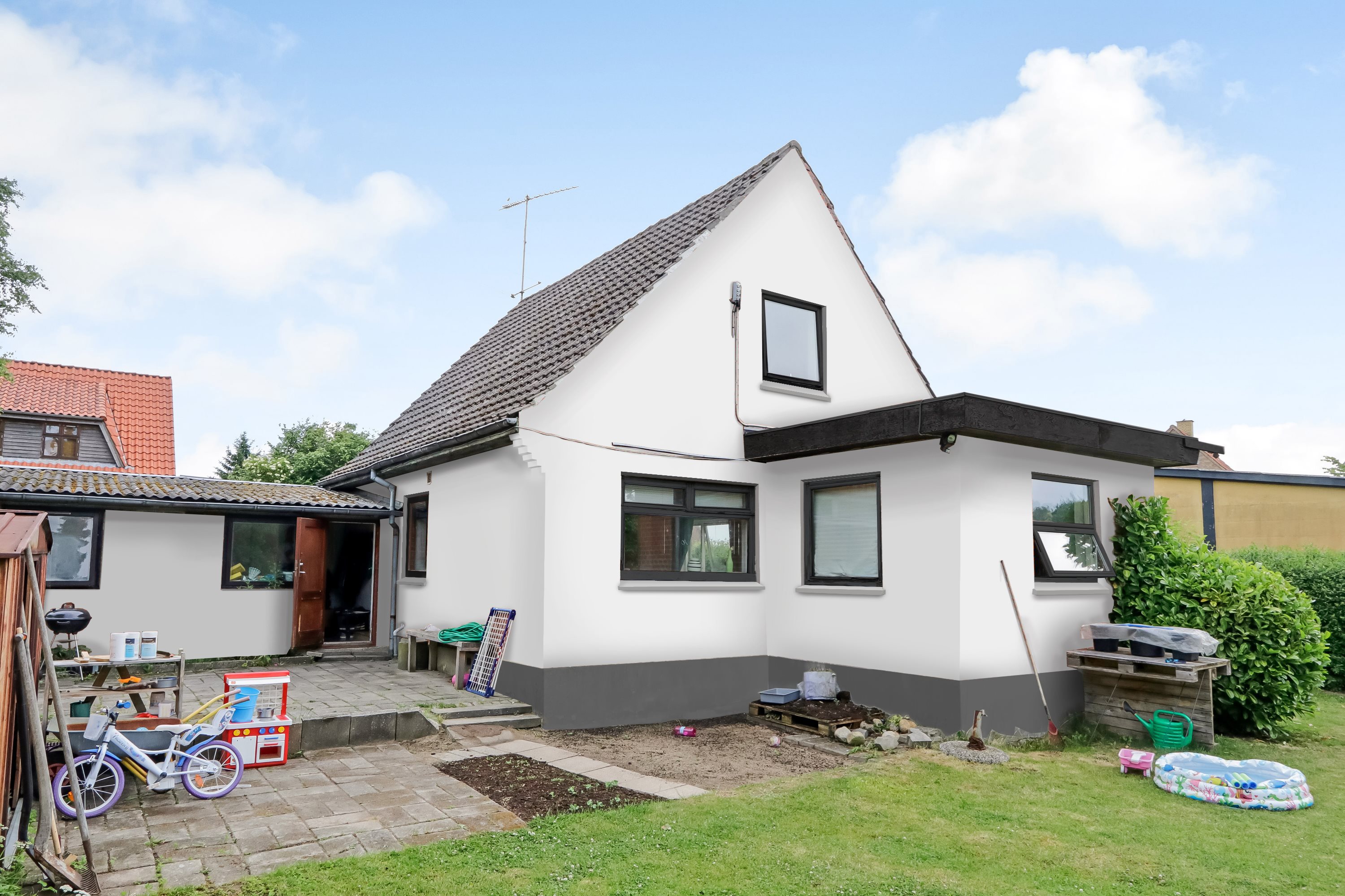 Miniature skyderbillede af ejendommen. Billede af Vinkelvej 2, 5772 Kværndrup