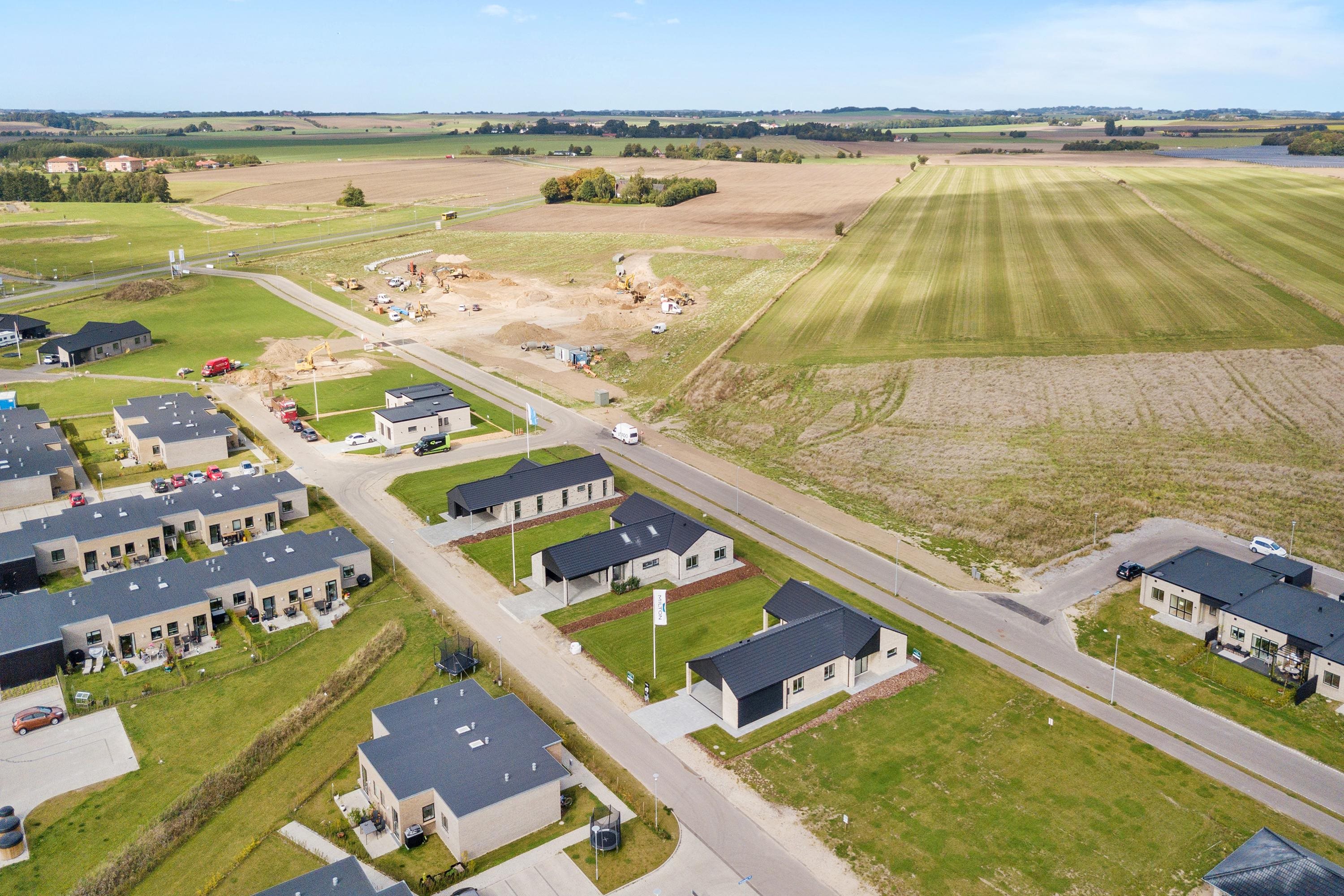 Fremhævet luftfoto billede i fuldskærmstilstand. Billede af Nellikebakken 13, 8930 Randers NØ