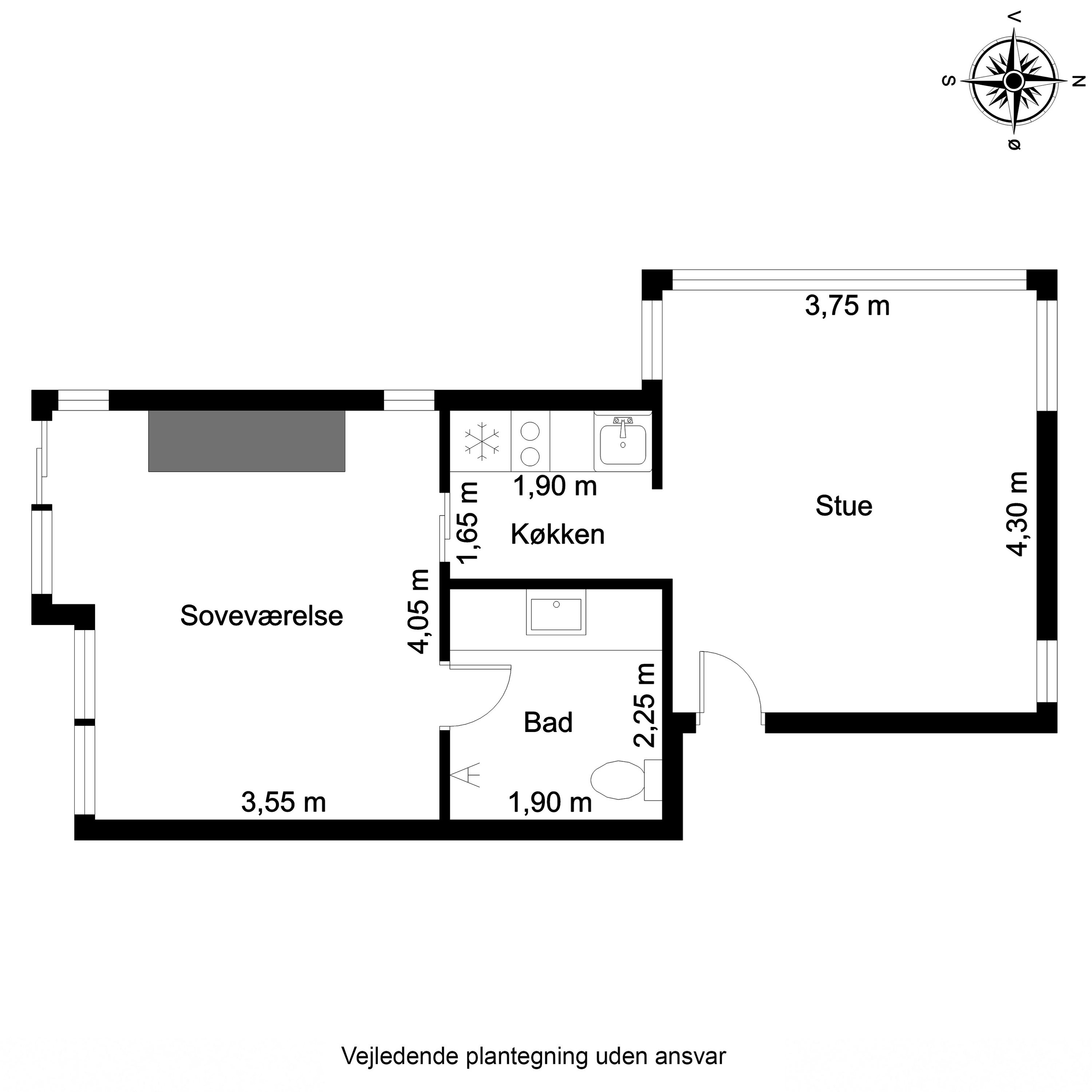 Plantegninger billede af Strandvejen 52, 1. 50., Fanø Bad, 6720 Fanø