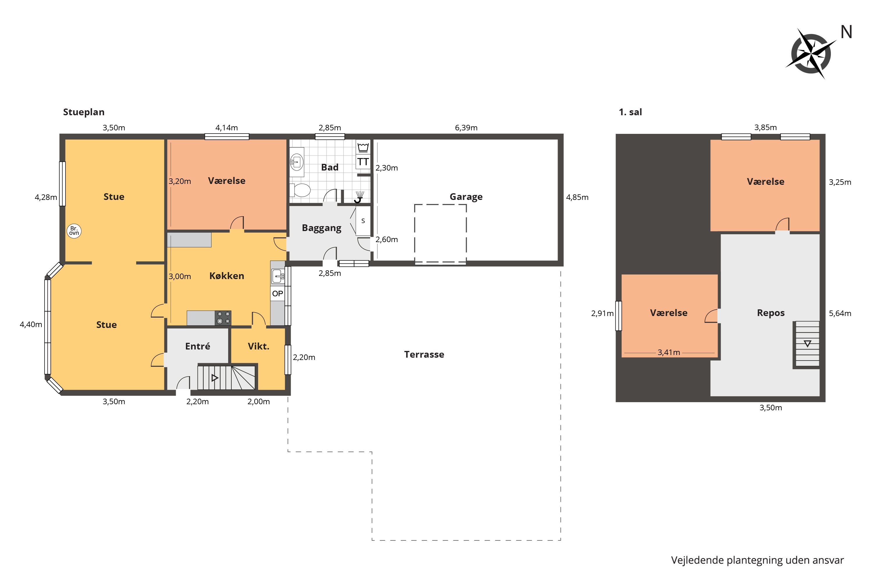 Plantegninger billede af Refshedevej 13A, St. Darum, 6740 Bramming