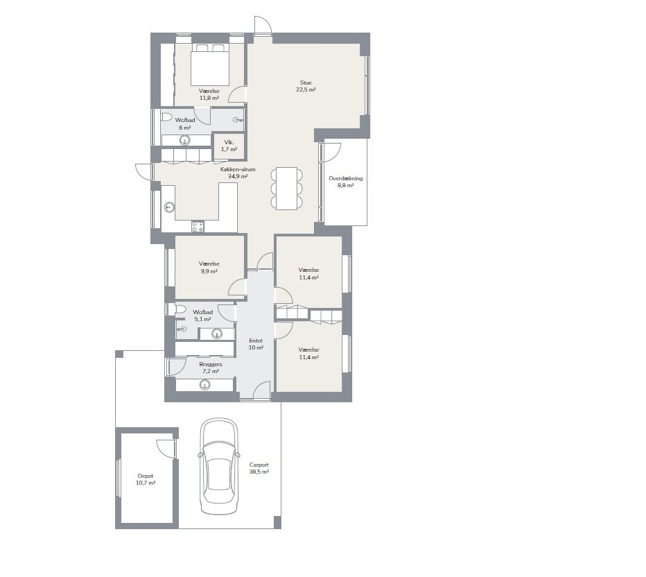 Plantegninger billede af Vindevej 103, Vinde, 7800 Skive