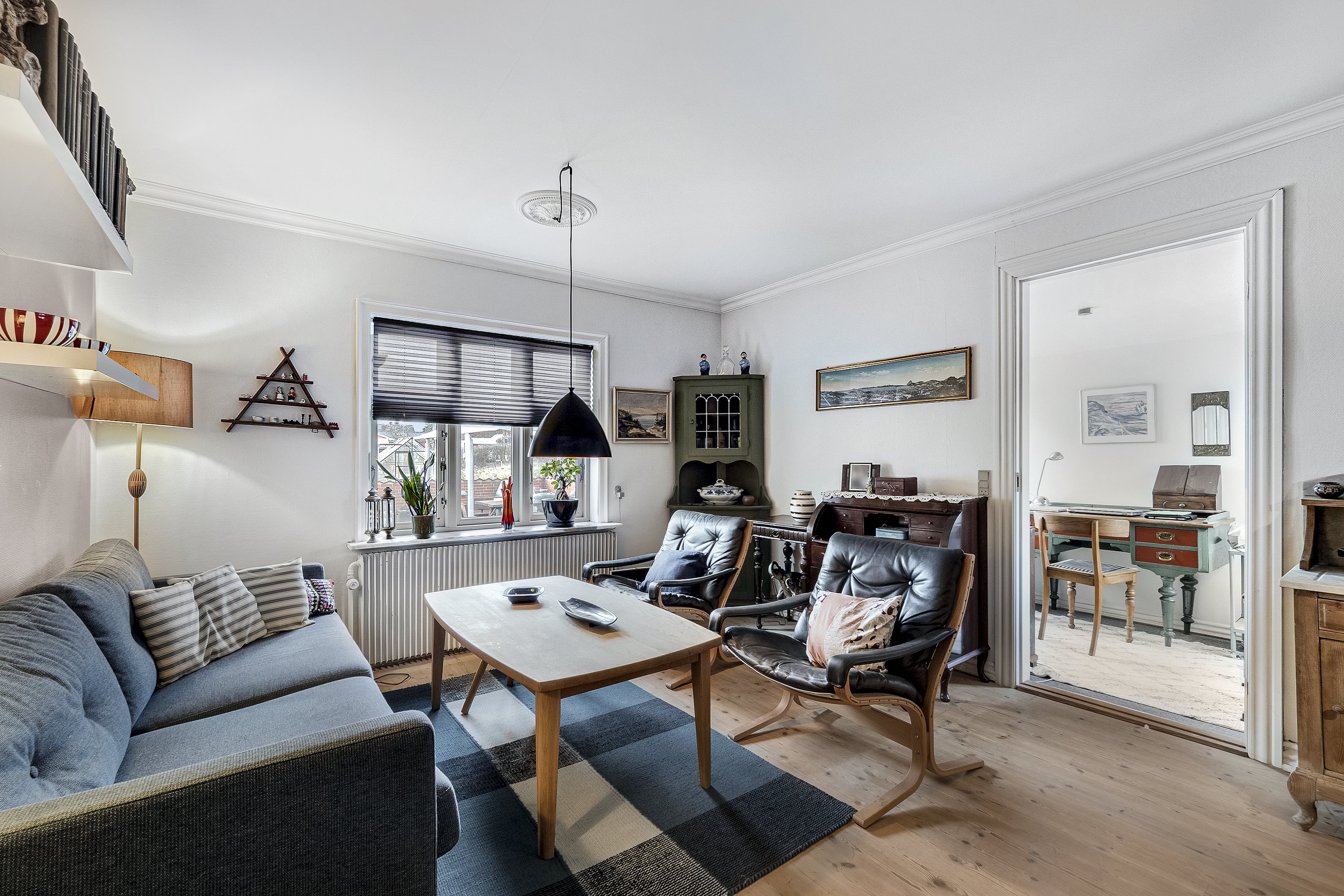 Fremhævet stue billede i fuldskærmstilstand. Billede af Mølletoften 58, 7800 Skive