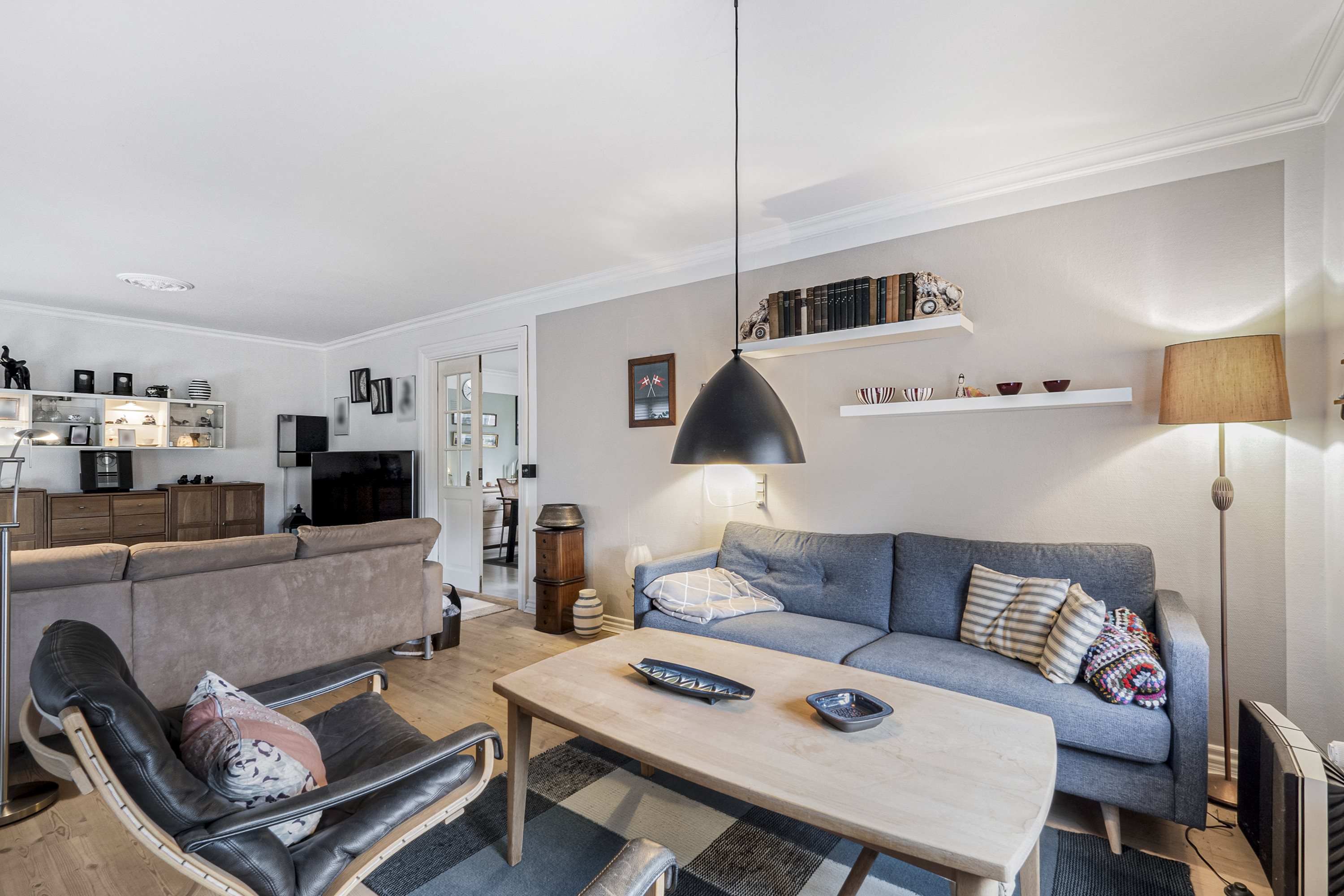 Fremhævet stue billede i fuldskærmstilstand. Billede af Mølletoften 58, 7800 Skive