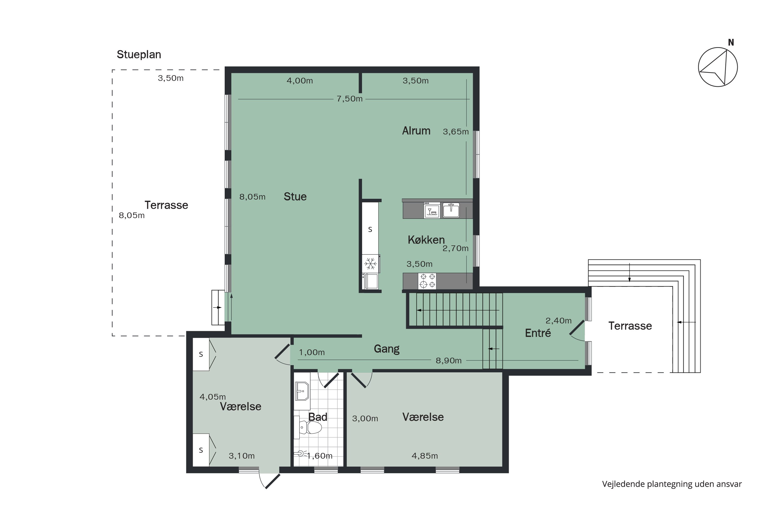 Plantegninger billede af Langersvej 15, Indre Hasseris, 9000 Aalborg
