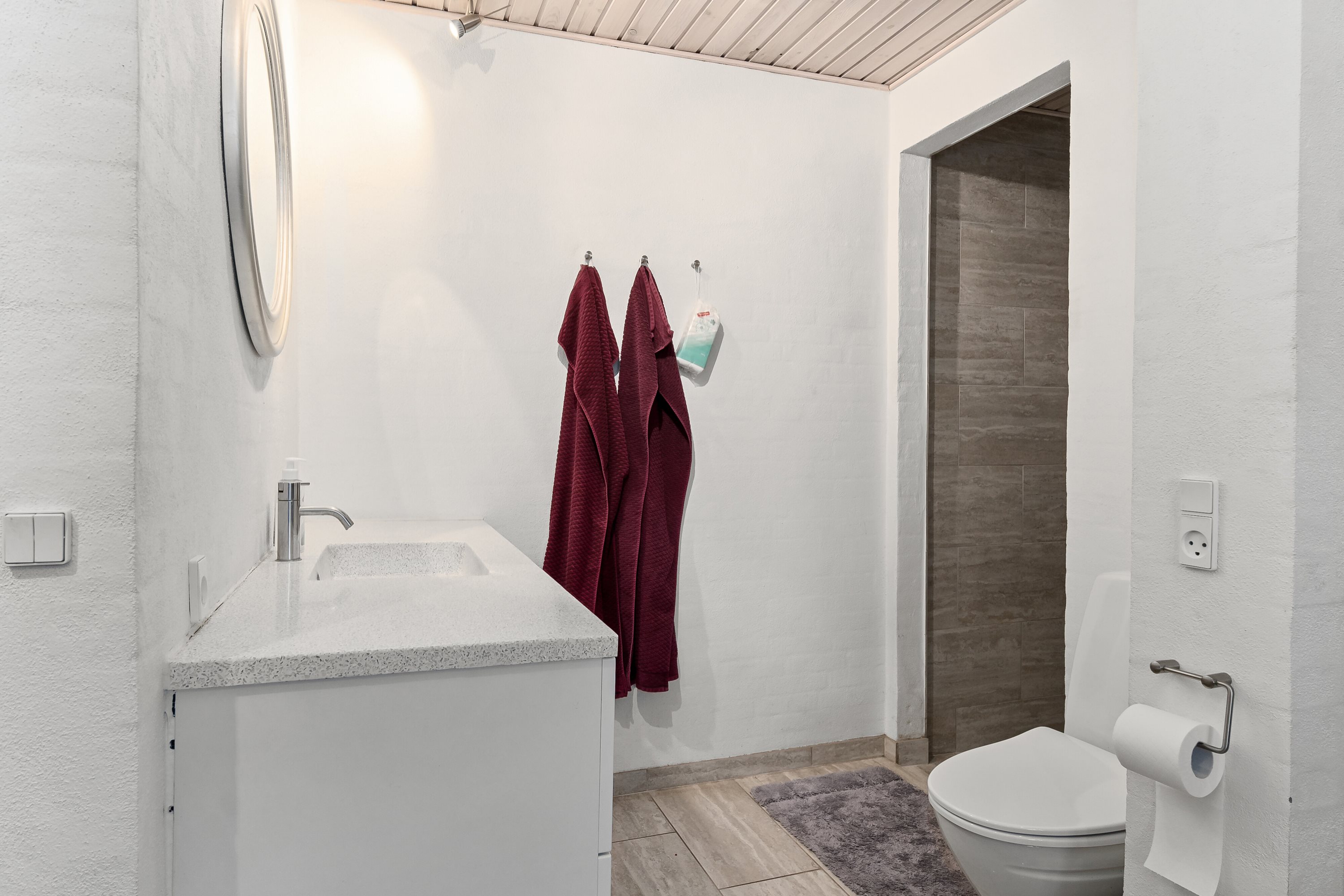 Fremhævet badeværelse billede i fuldskærmstilstand. Billede af Skovhusevej 48, Bælum, 9574 Bælum