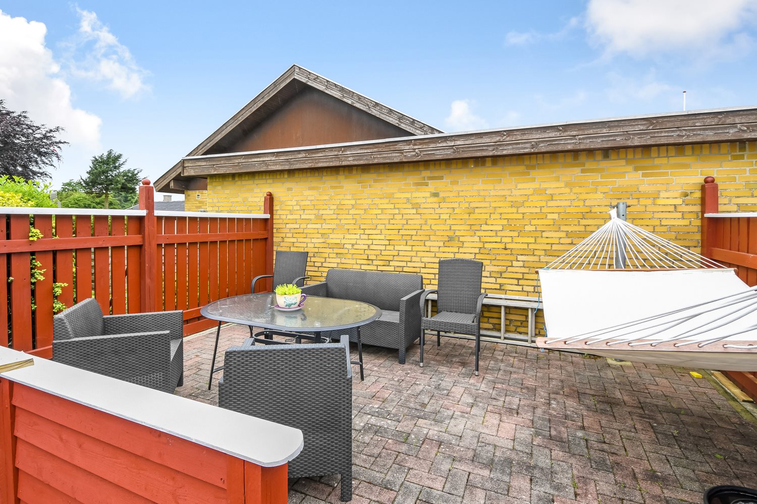 Fremhævet terrasse billede i fuldskærmstilstand. Billede af Holstebrovej 252, Sjørup, 8800 Viborg