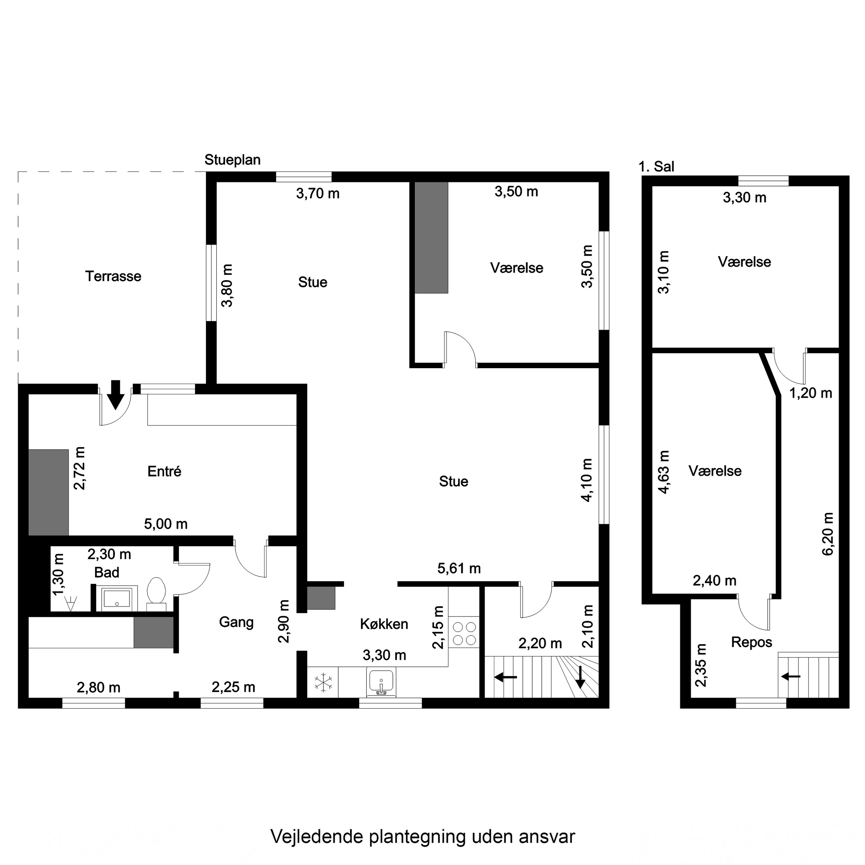 Plantegninger billede af Holstebrovej 252, Sjørup, 8800 Viborg