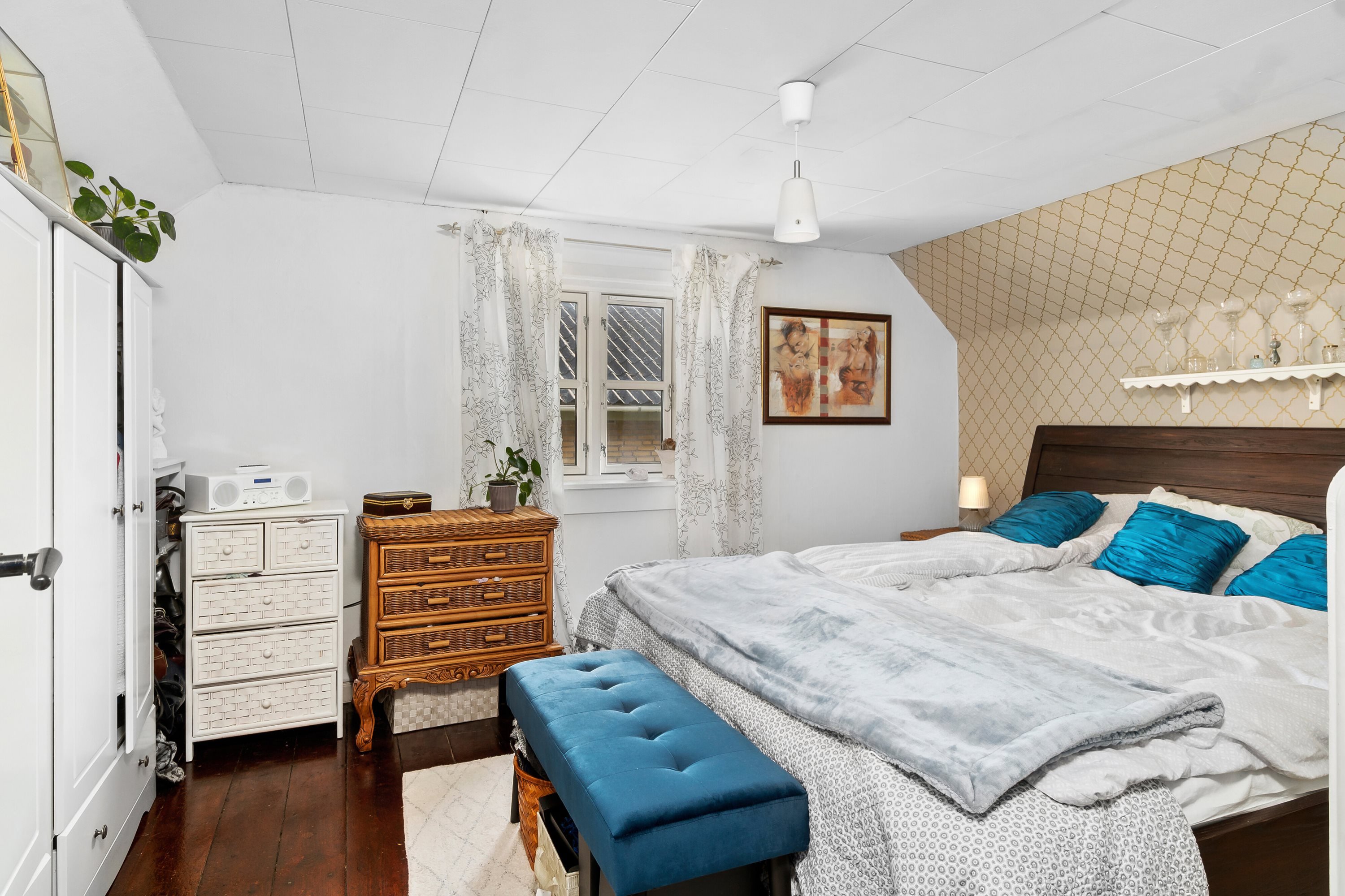 Fremhævet soveværelse billede i fuldskærmstilstand. Billede af Præstøvej 37, 4640 Faxe